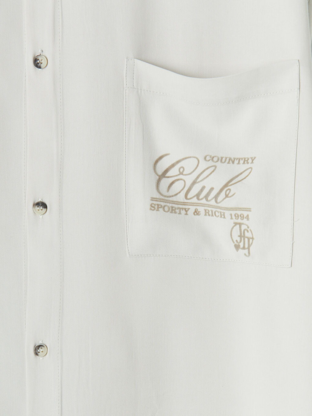 Ekru Loose Fit Nakışlı Erkek Gömlek-6