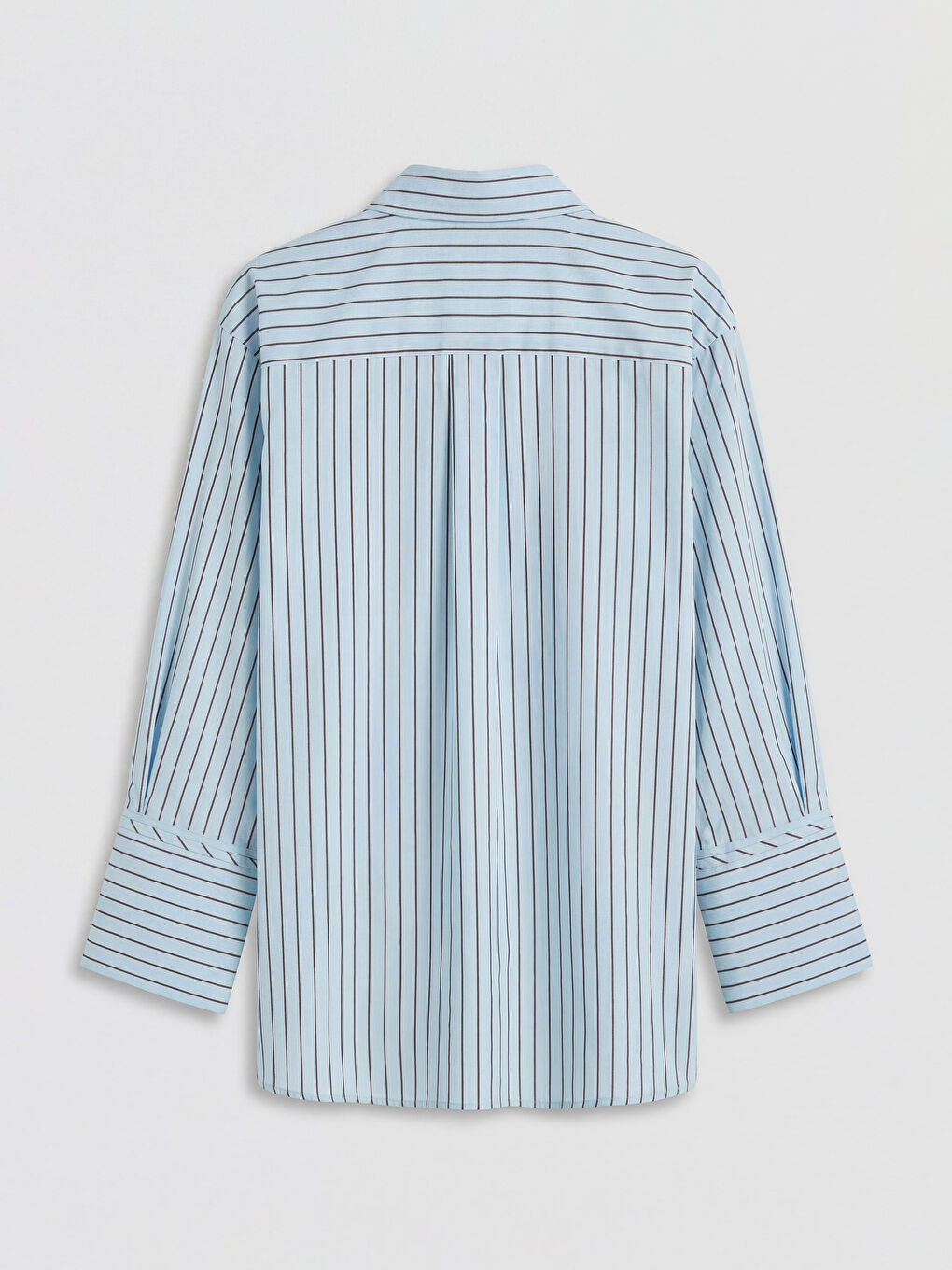 Mavi Çizgili Kadın Gömlek-5