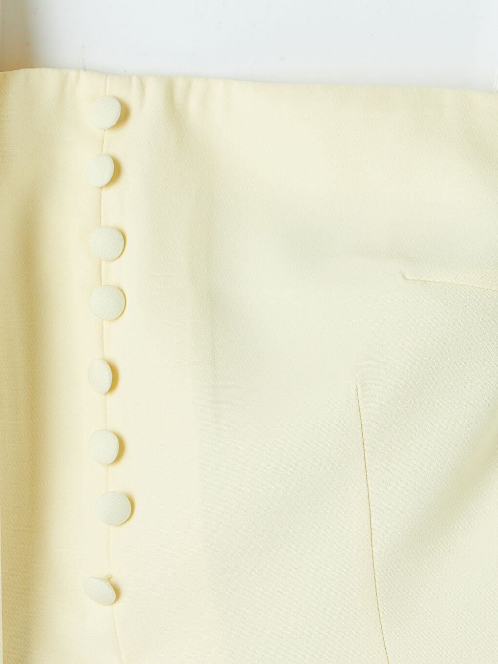 Sarı Straplez Yaka Fular Detaylı Bluz-2