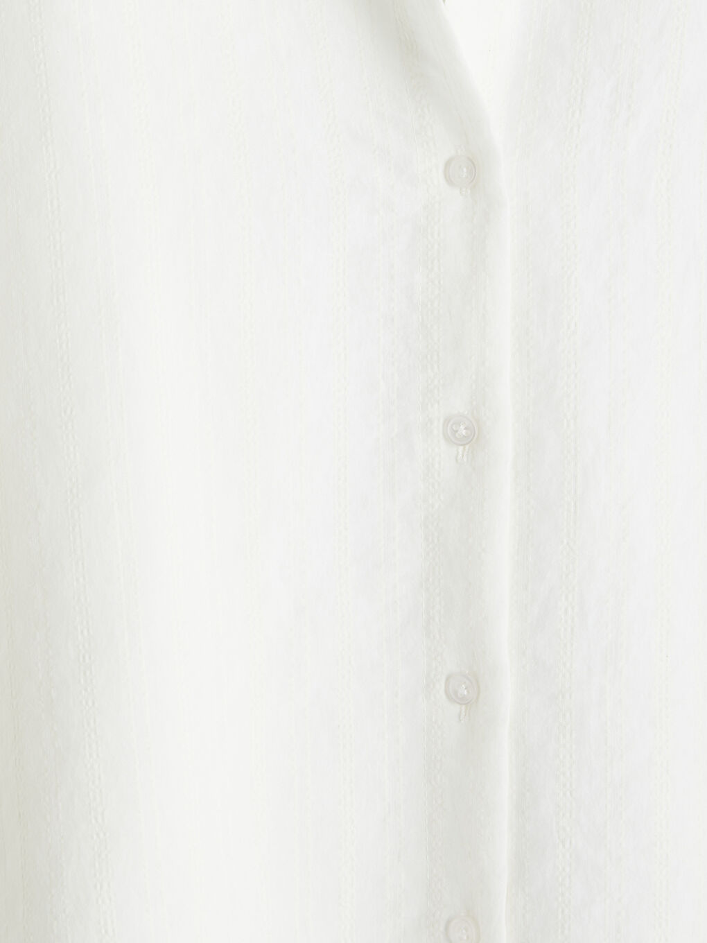 Beyaz Çizgili Oversize Kadın Gömlek-2