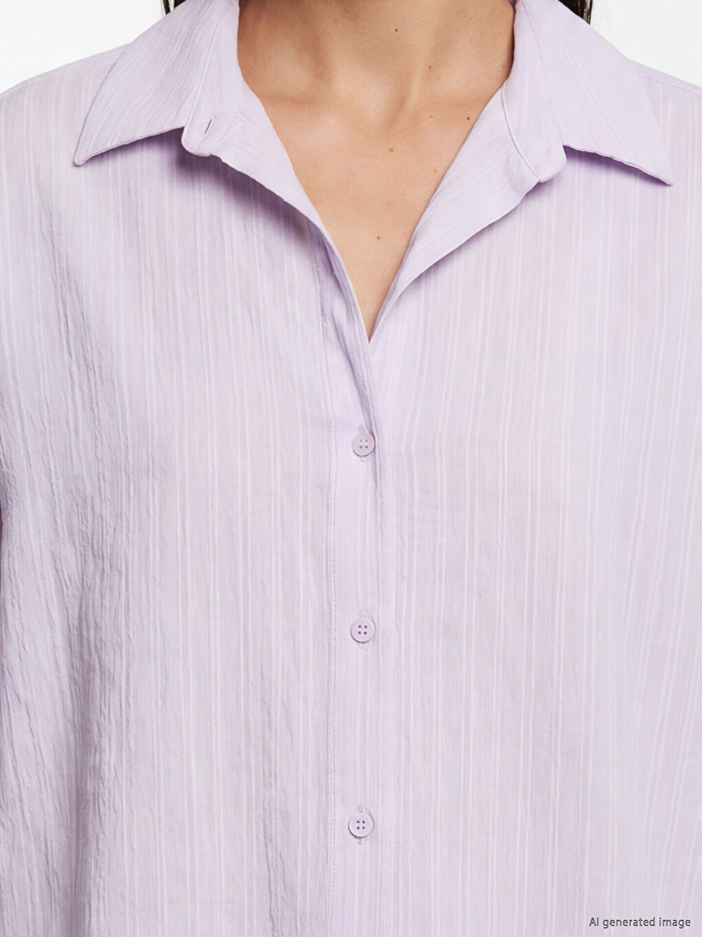Striped Oversize Women's Shirt-2