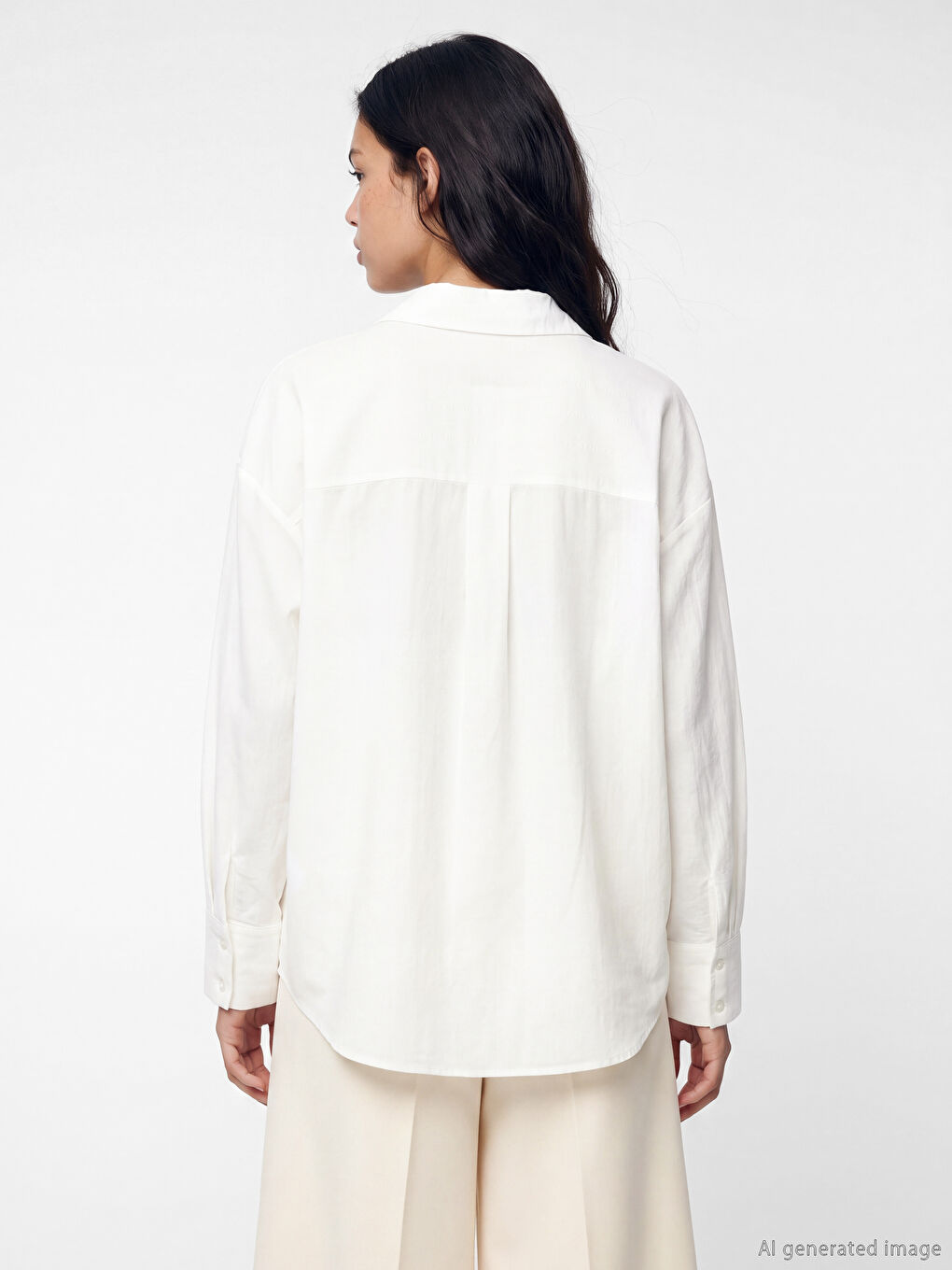 Striped Oversize Women's Shirt-3