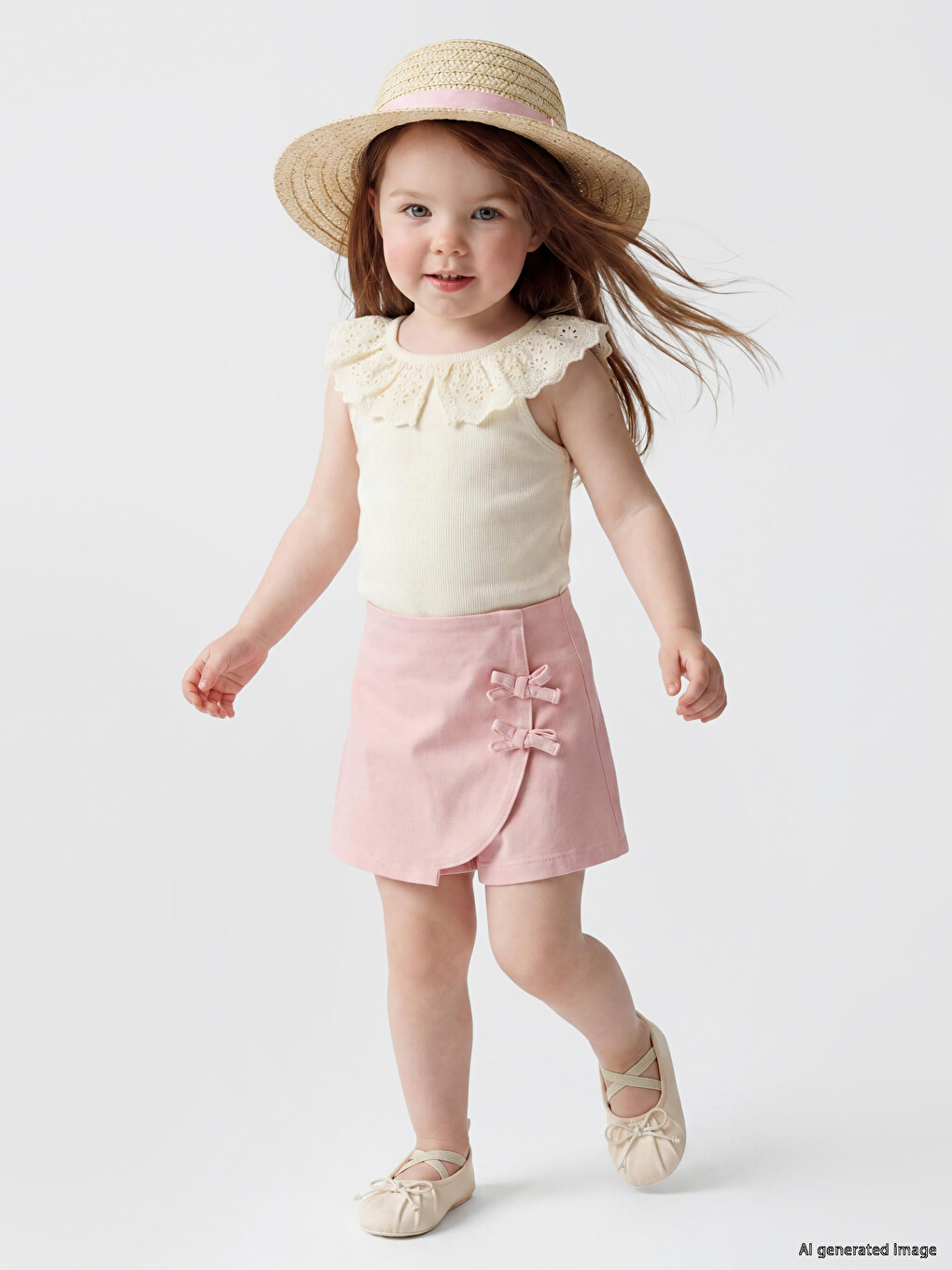 Eyelet Lace Detailed Baby Girls' Tank Top