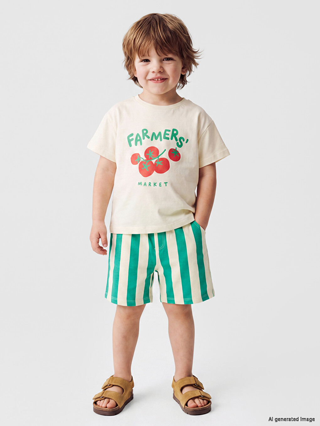 Printed Baby Boys' T-shirt And Shorts Set-3