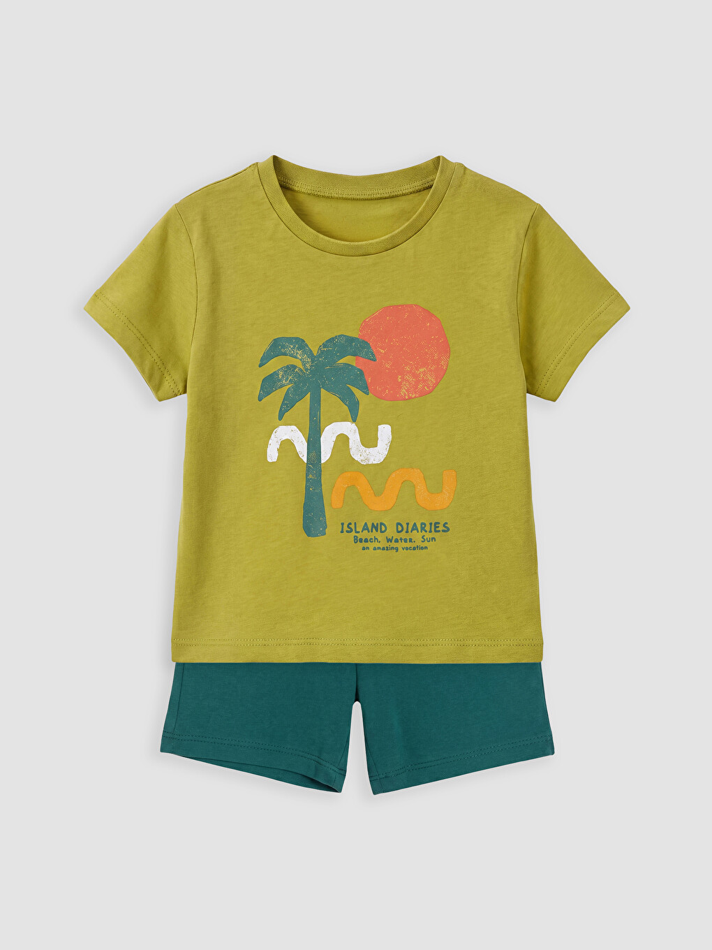 Printed Baby Boys' T-Shirt and Shorts Set