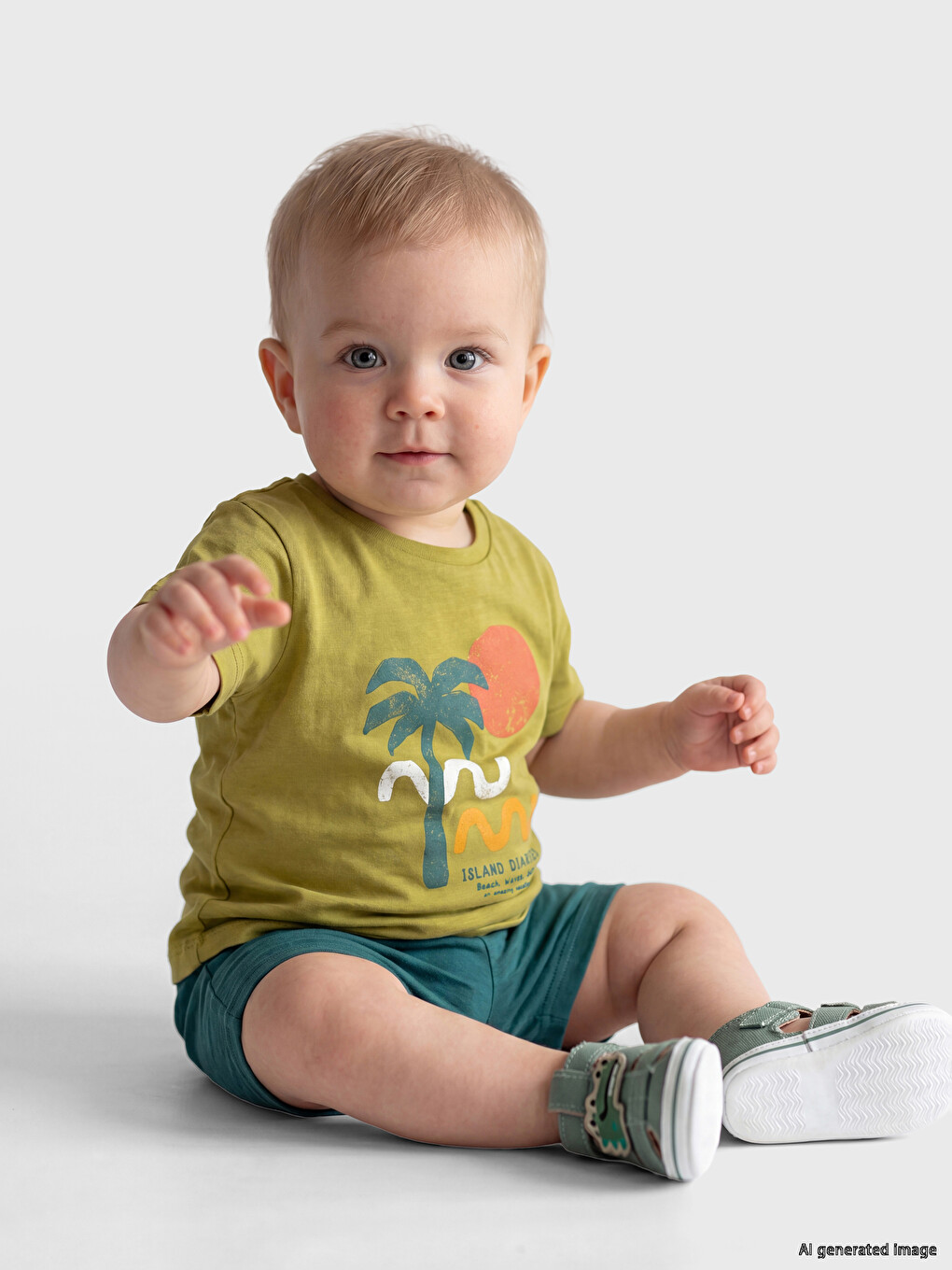 Printed Baby Boys' T-shirt And Shorts Set