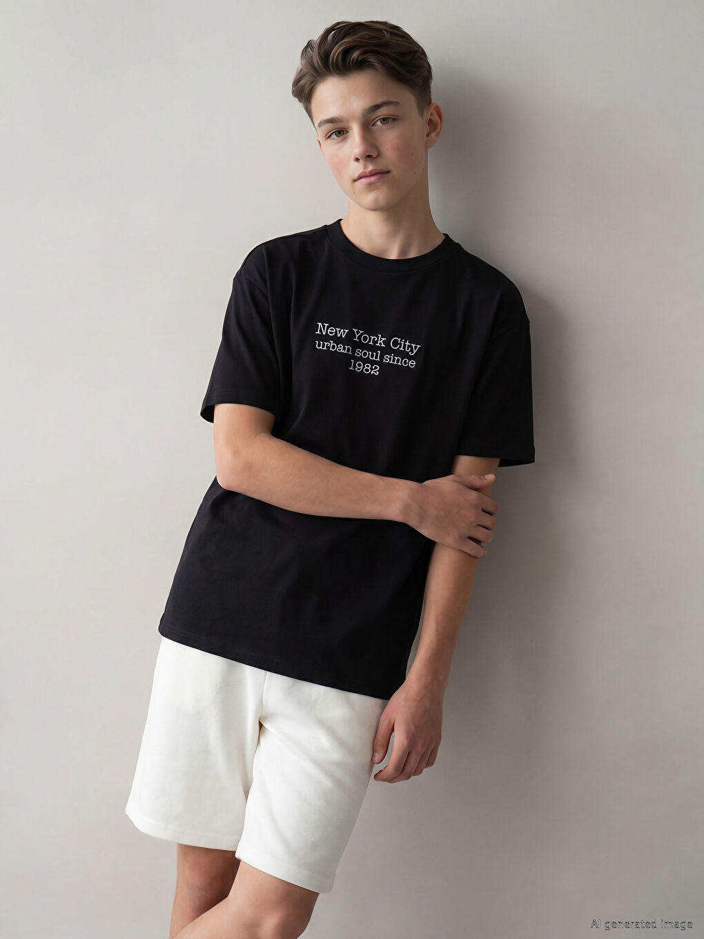 New York Printed Boys' T-Shirt-1