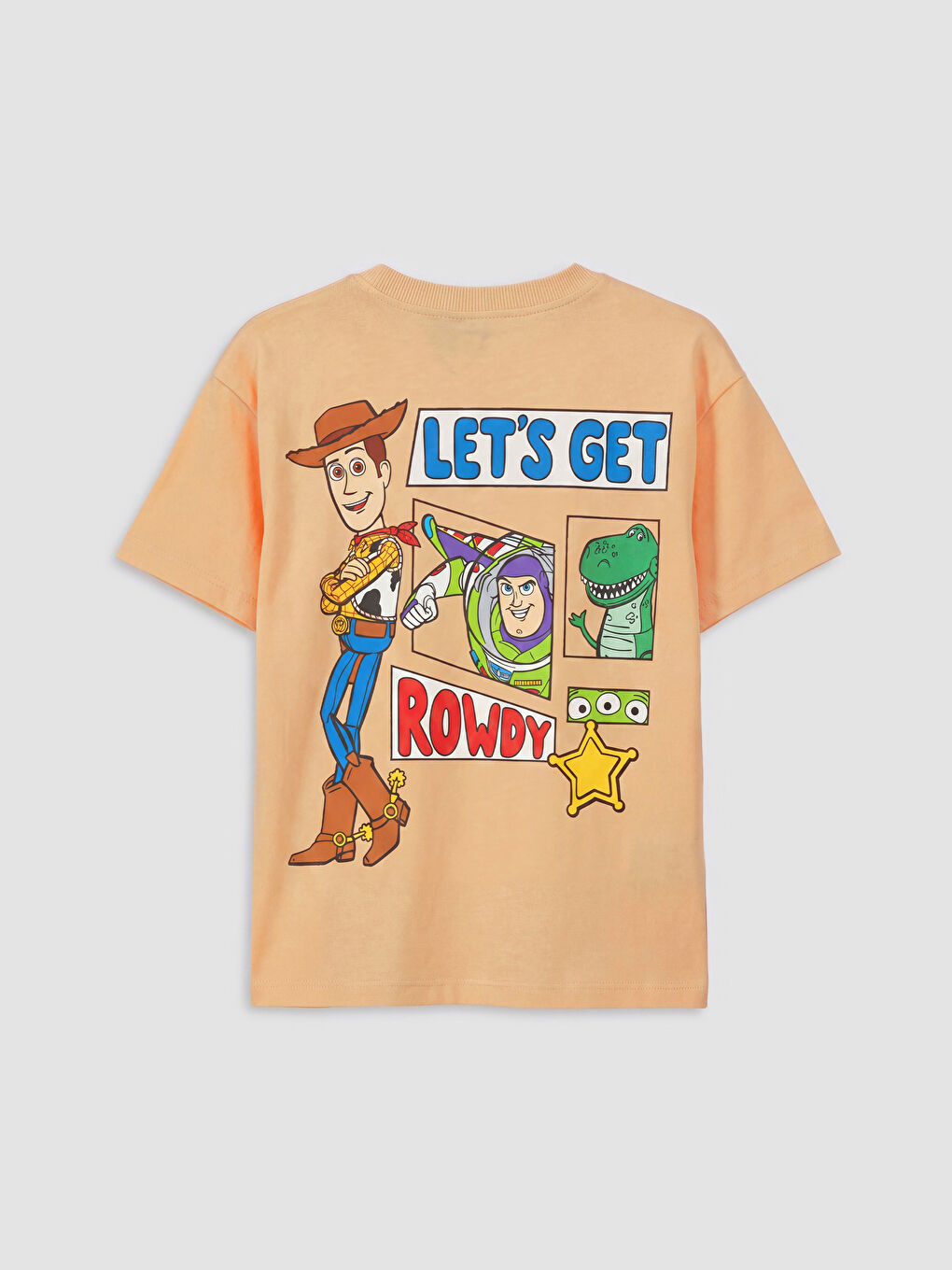 Turuncu Toy Story Baskılı Erkek Çocuk Tişört-1