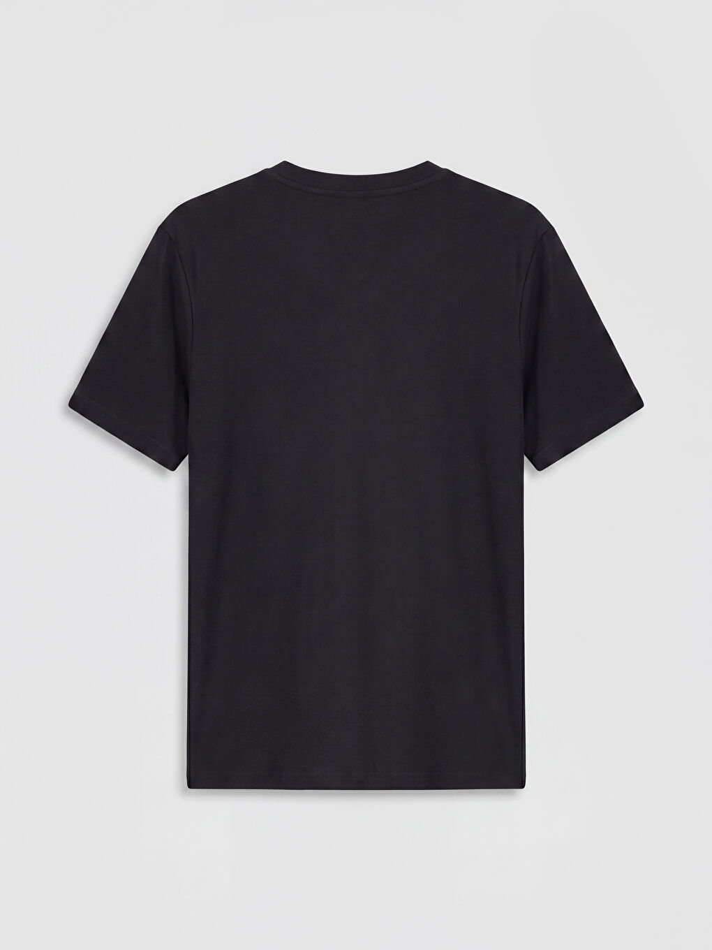 Siyah V Yaka Erkek Penye  Tişört-1