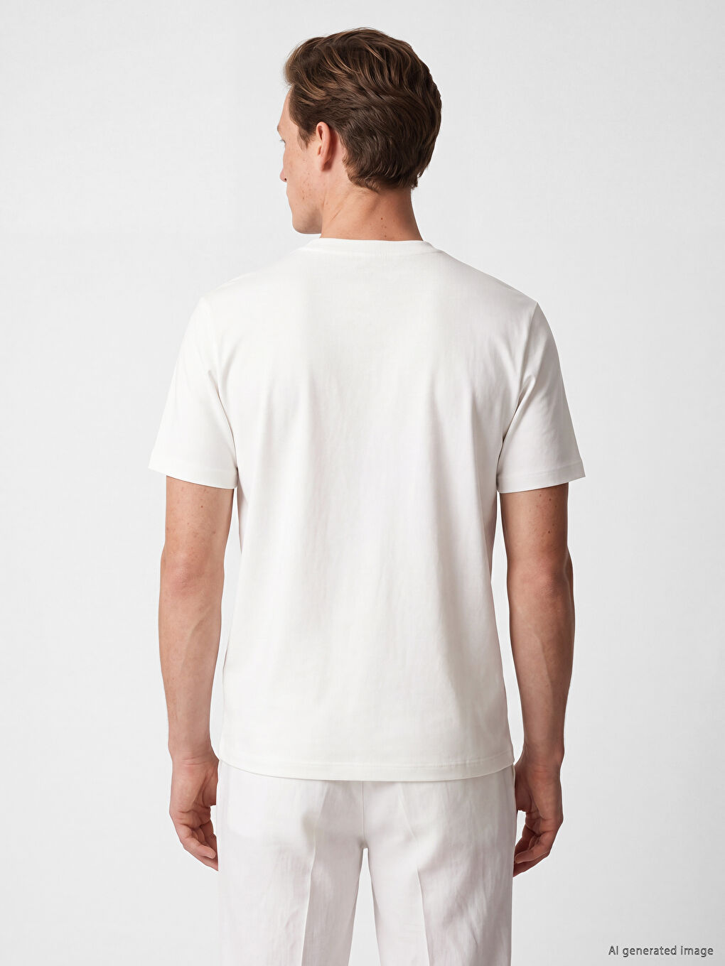 V Neck Men's Jersey T-Shirt-3