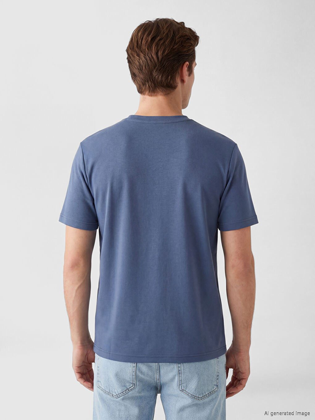 V Neck Men's Jersey T-Shirt-2
