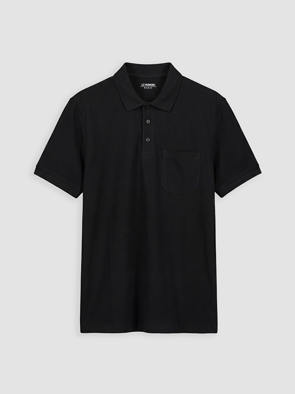Siyah Polo Yaka Pike Erkek Tişört