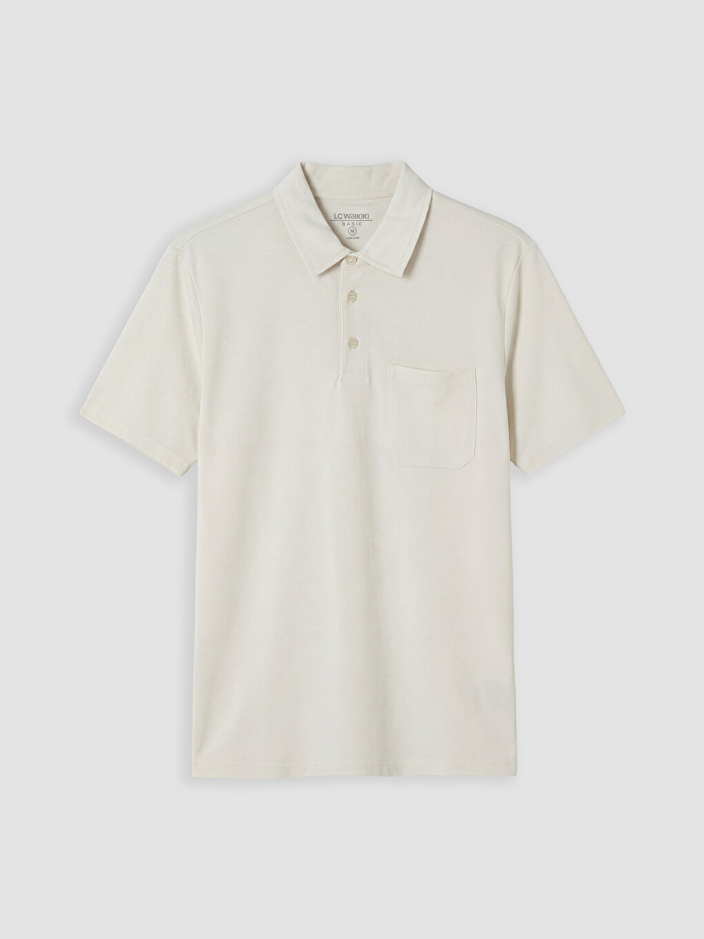 Bej Polo Yaka Pike Erkek Tişört