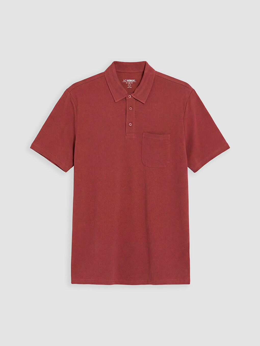 Kırmızı Polo Yaka Pike Erkek Tişört