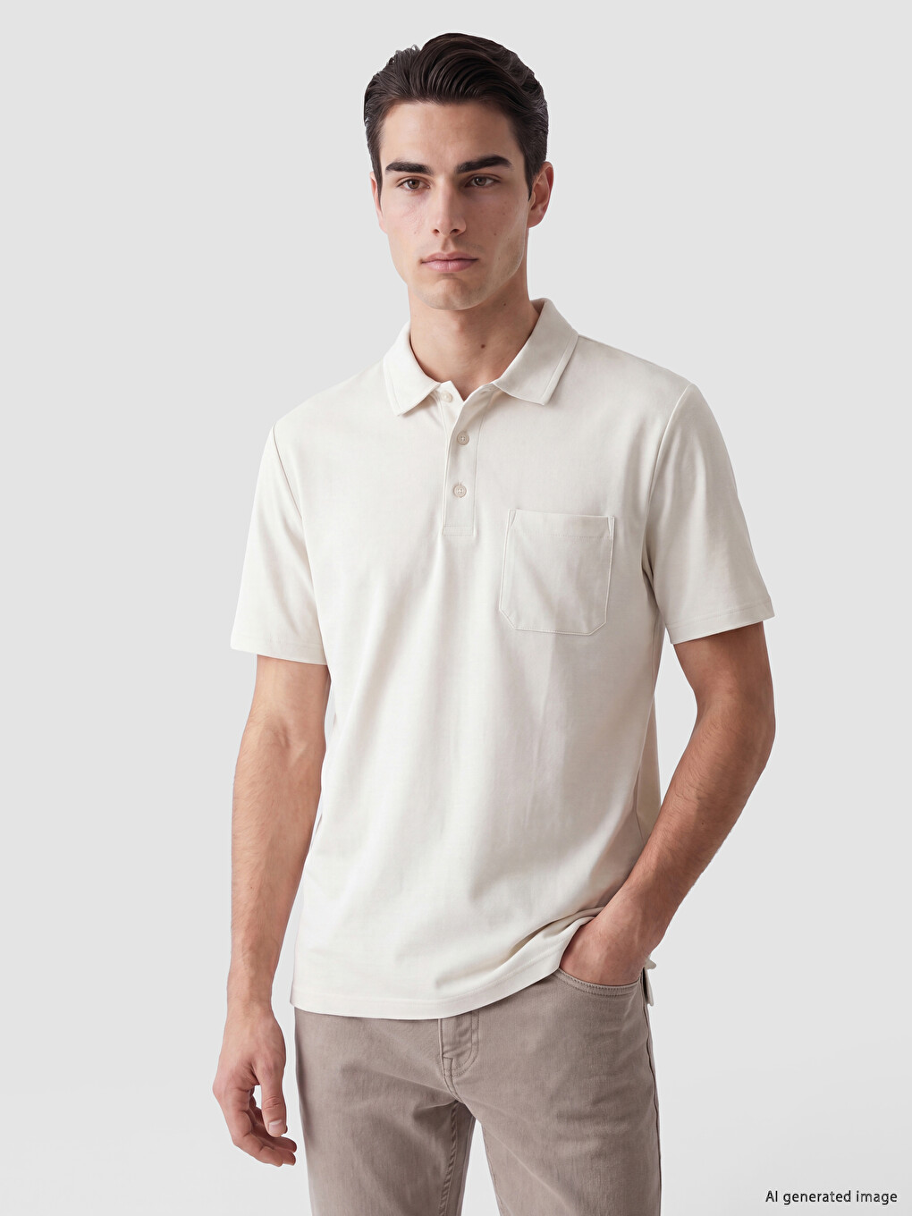 Polo Collar Pique Men's T-shirt
