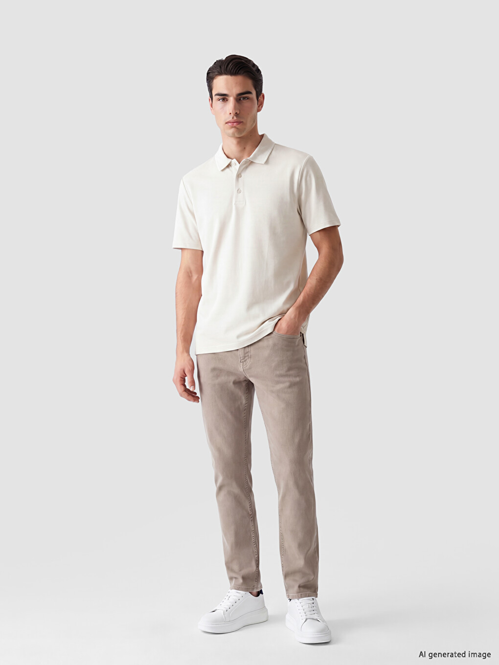Polo Collar Pique Men's T-shirt-1
