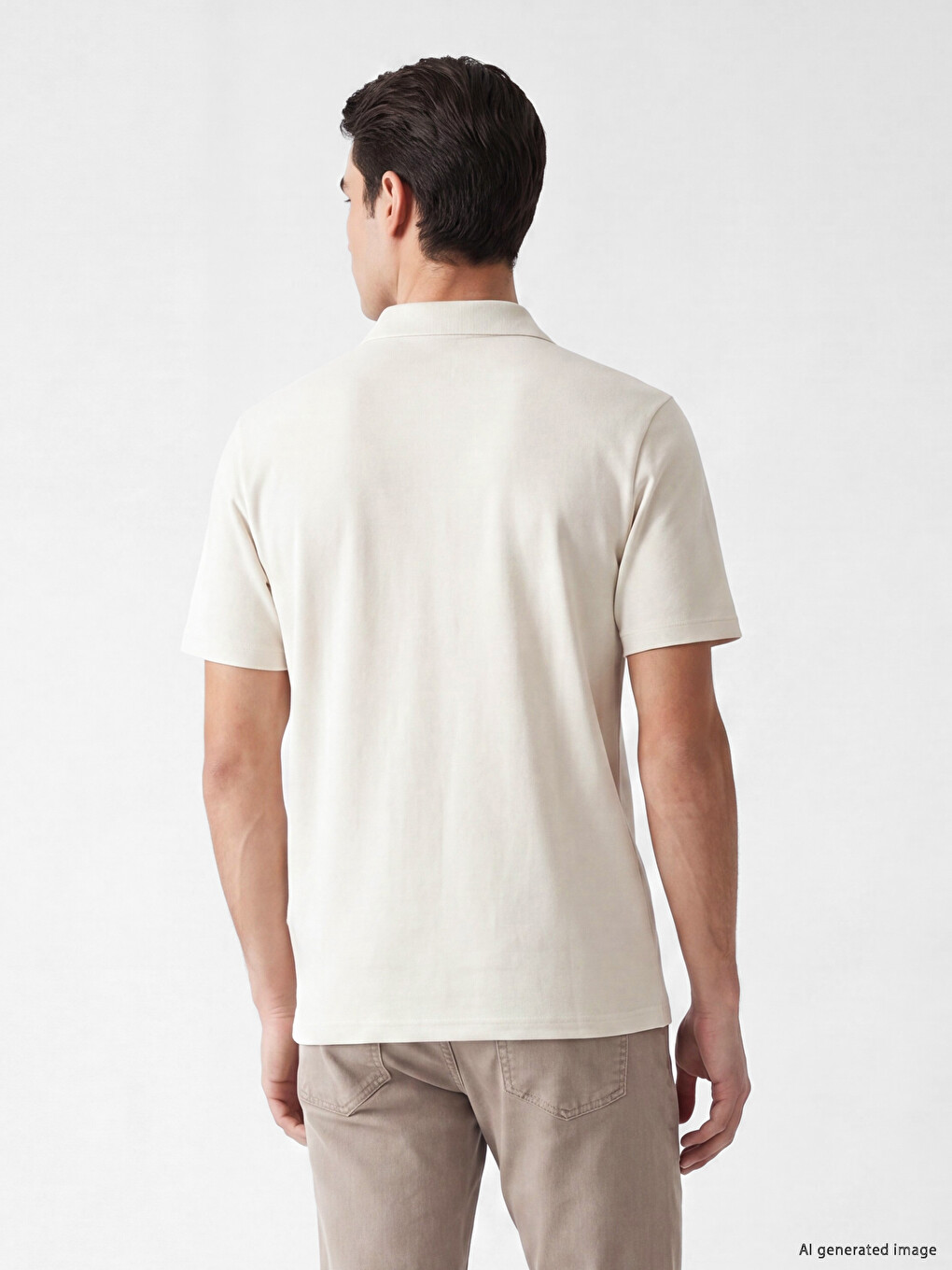 Polo Collar Pique Men's T-shirt-2