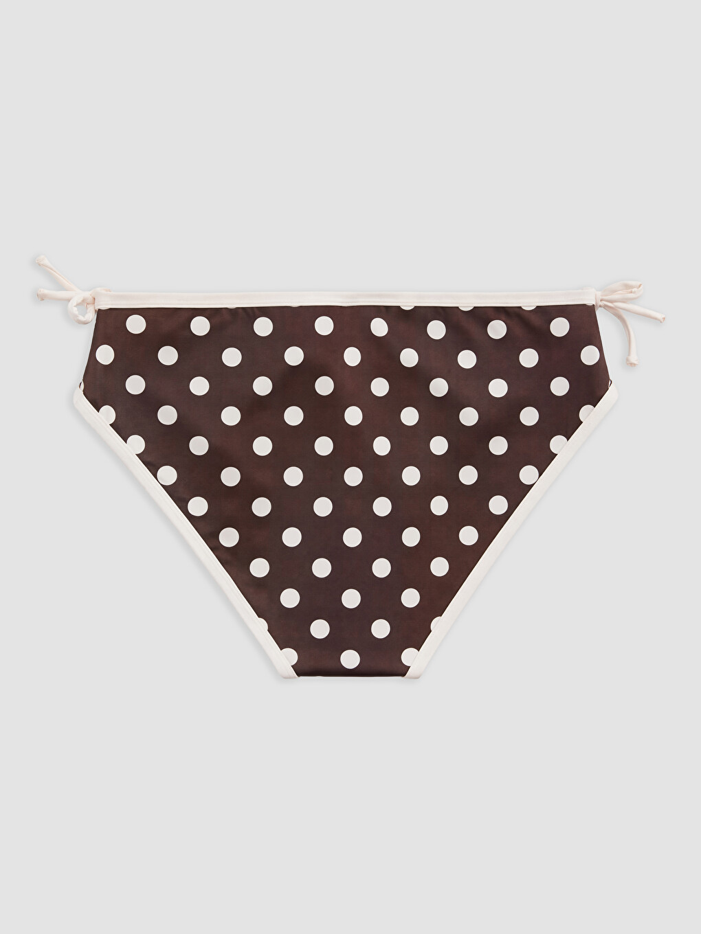 Kahverengi Puantiyeli Kız Çocuk Bikini-4