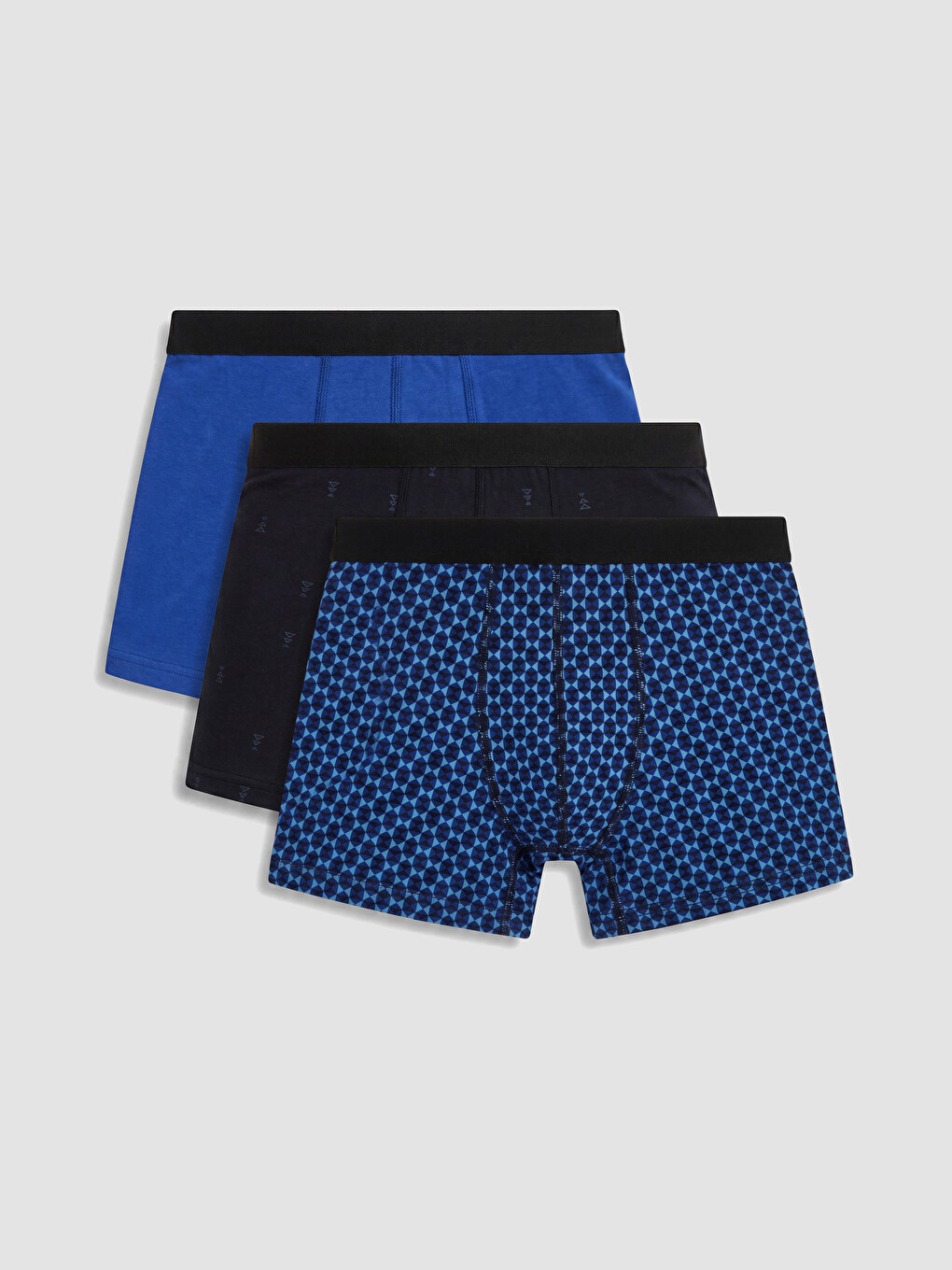 Siyah Pamuklu Esnek Erkek Boxer 3'lü