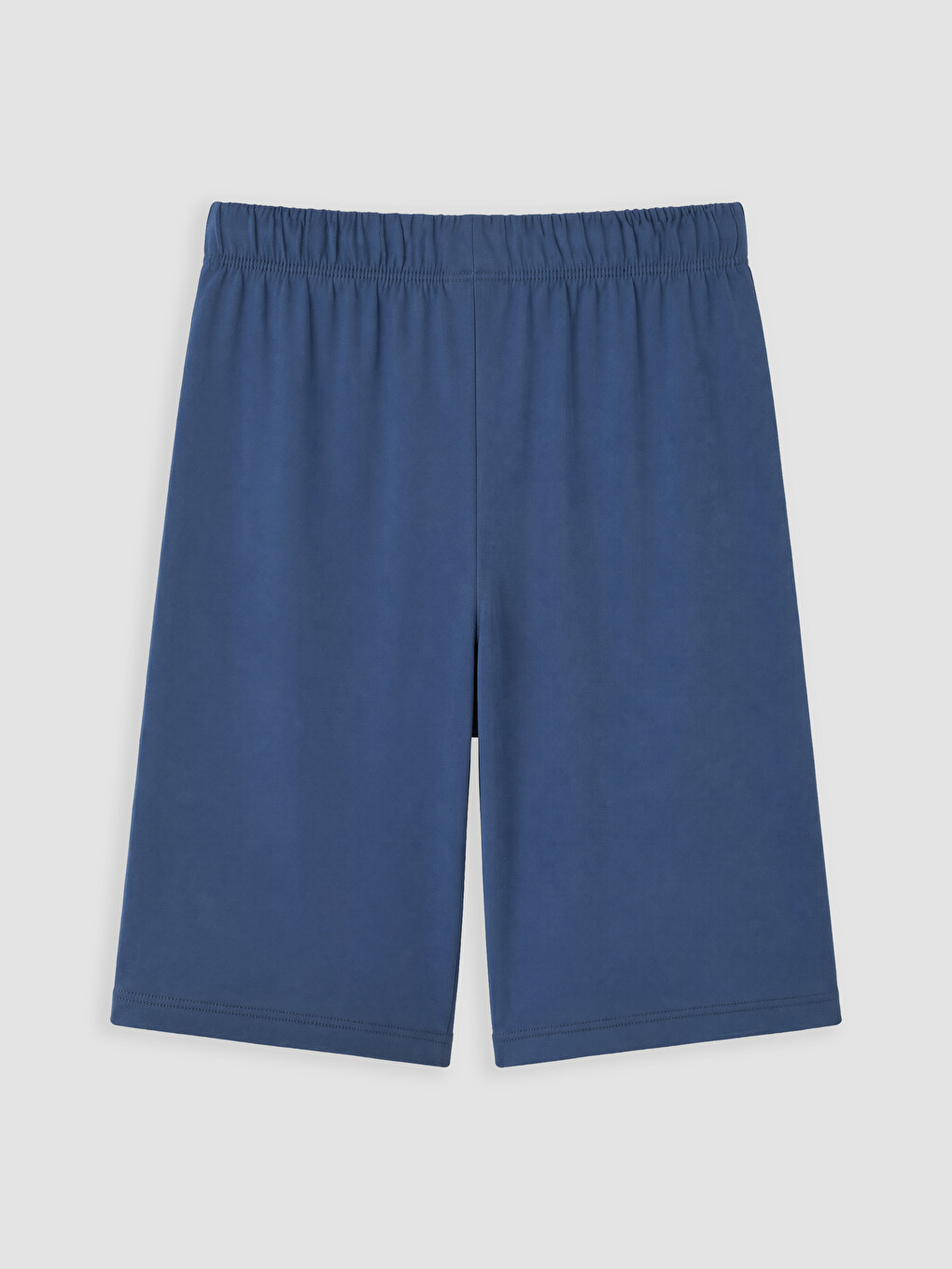 Beyaz Bisiklet Yaka Erkek Çocuk Şortlu Pijama Takımı-6