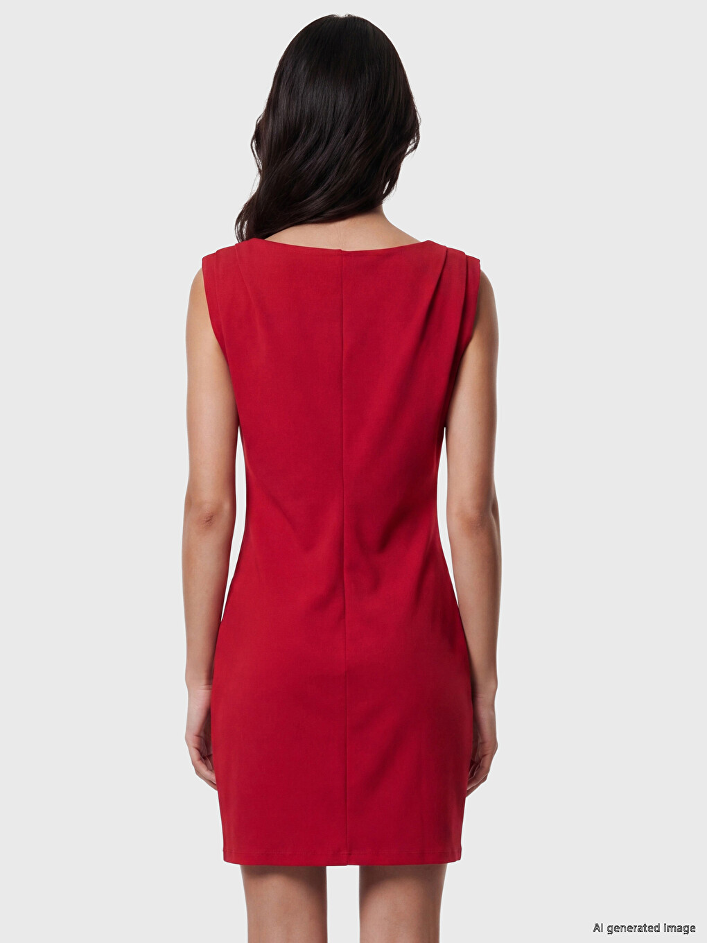 Woman Red Dress-3