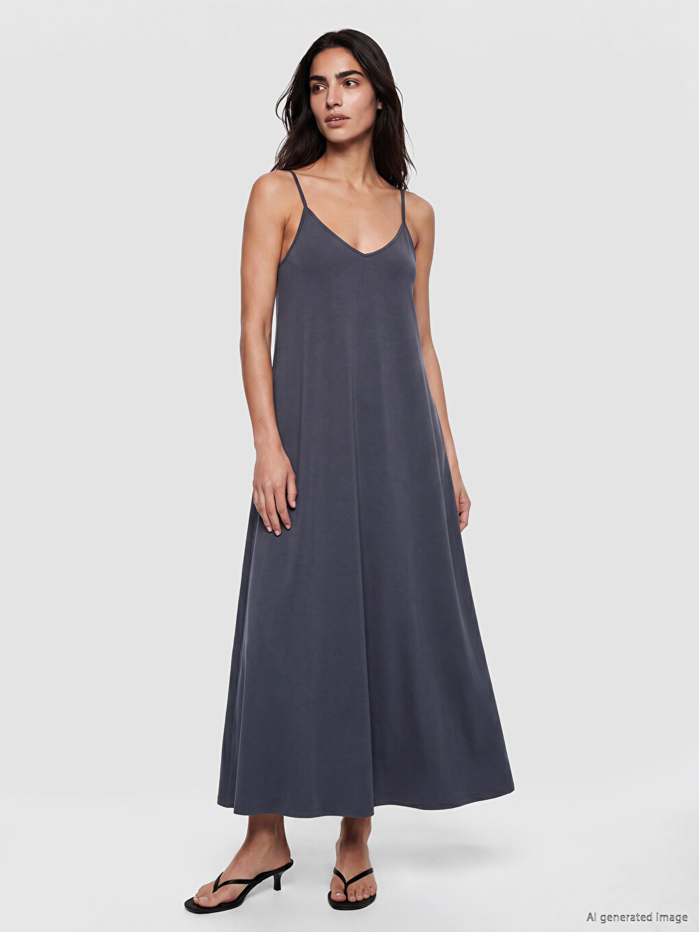 Strappy A-line Modal Blend Dress