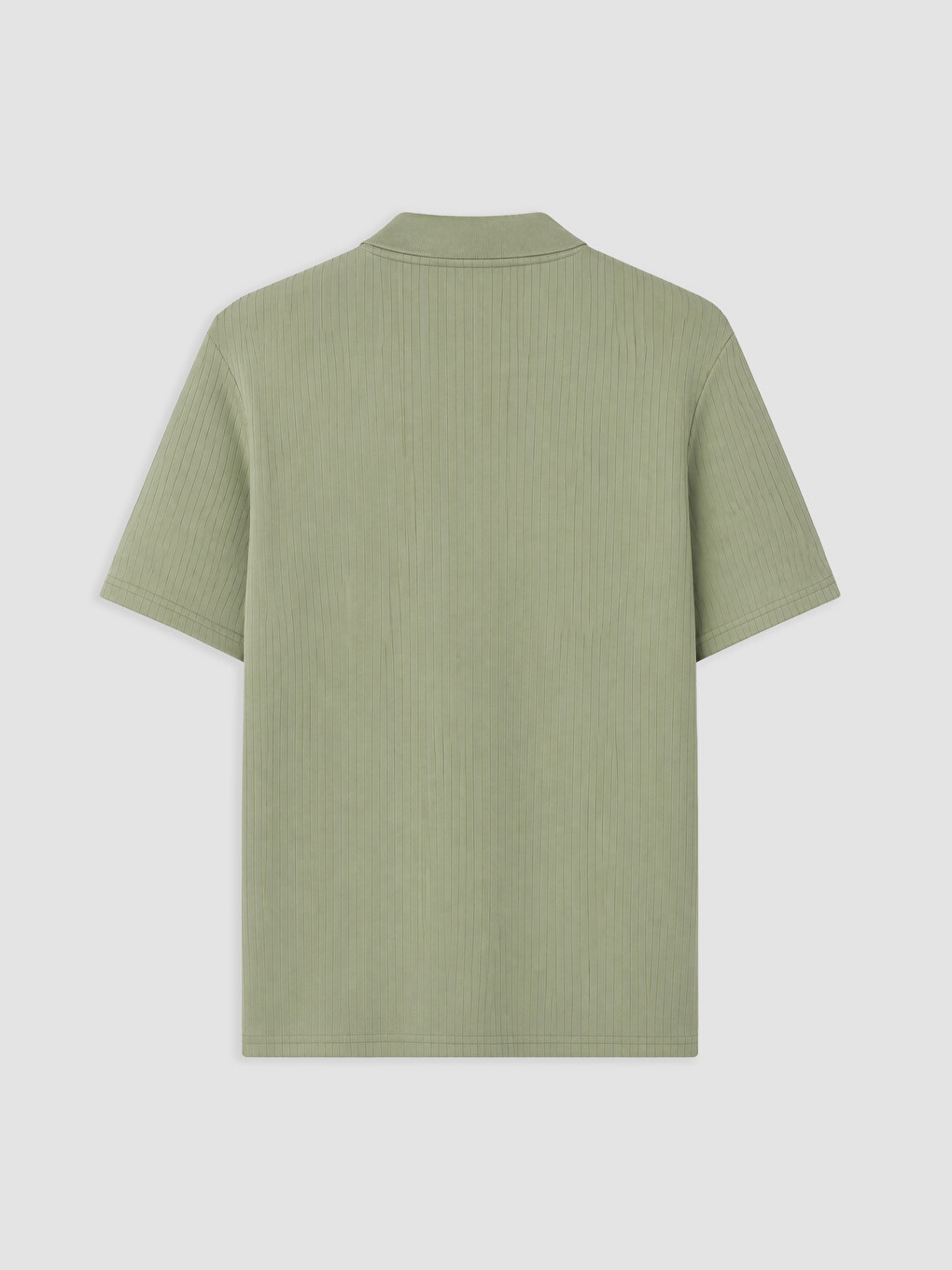 Yeşil Polo Yaka Erkek Tişört-5