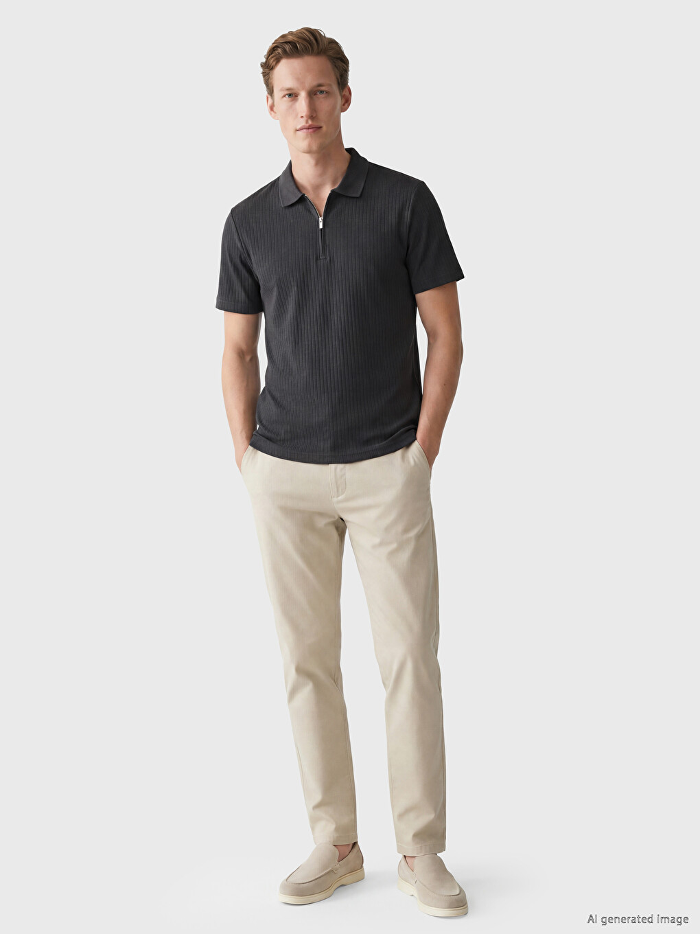 Polo Collar Men's T-shirt-1