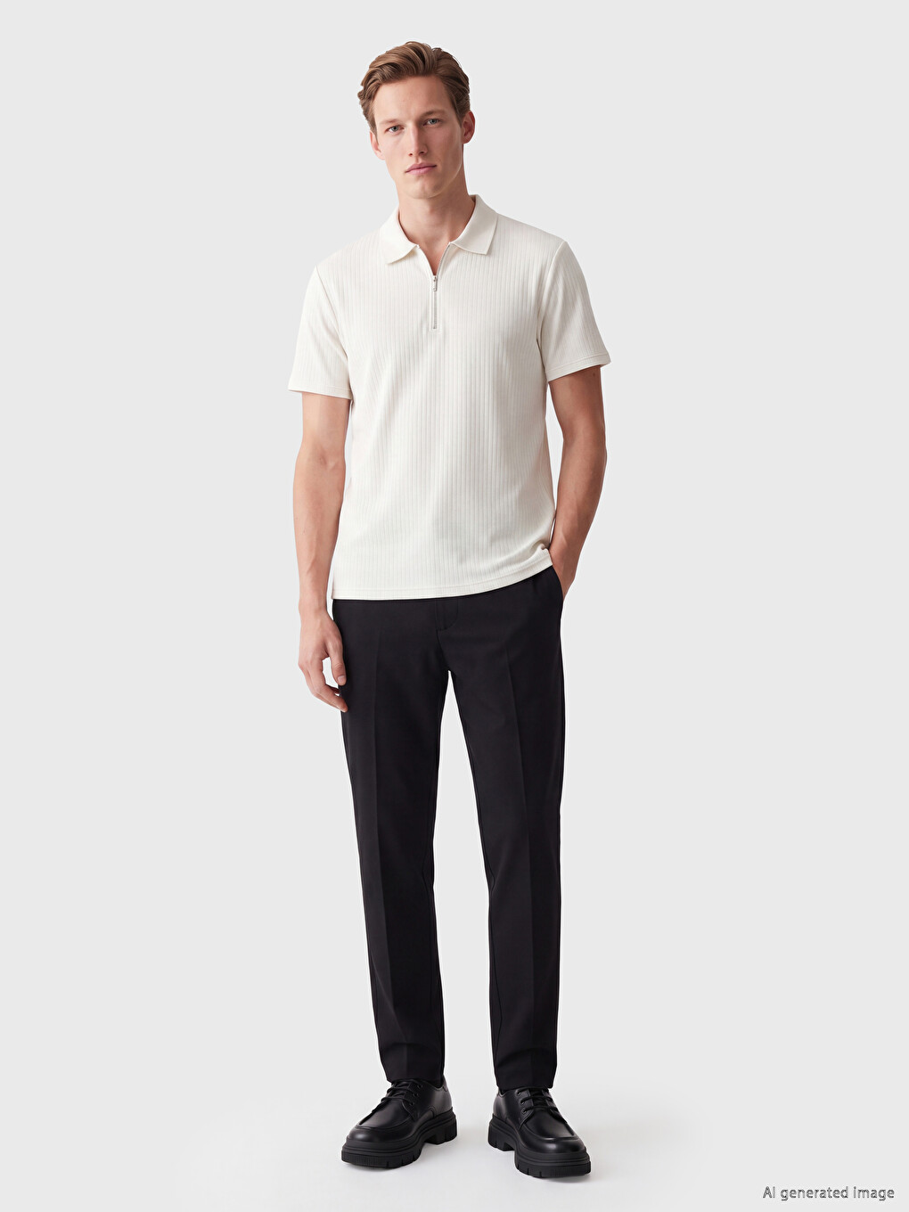 Polo Collar Men's T-shirt-1