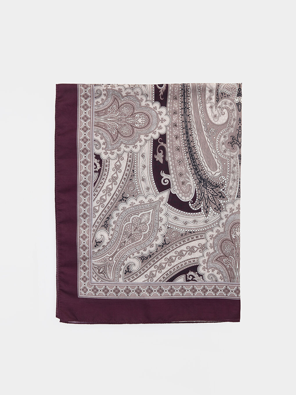 Bordo Desenli Kadın Şal-1