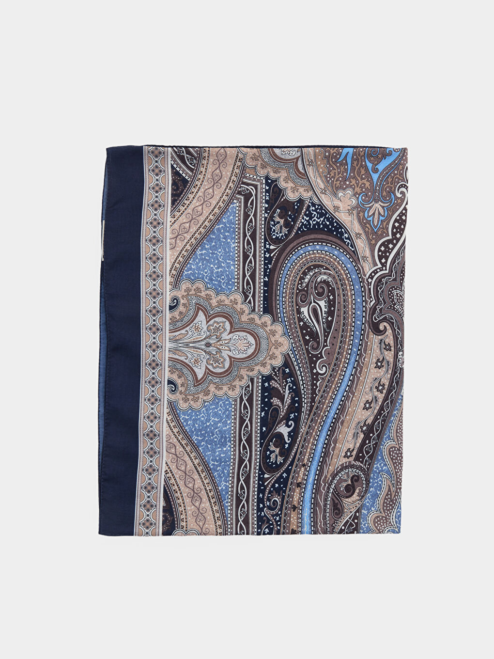 Lacivert Desenli Kadın Şal-1