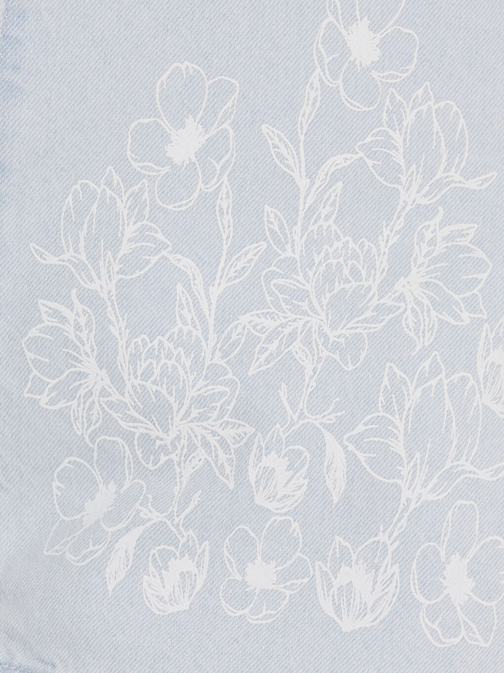 İndigo Wideleg Çiçekli Kız Çocuk Jean Pantolon-3