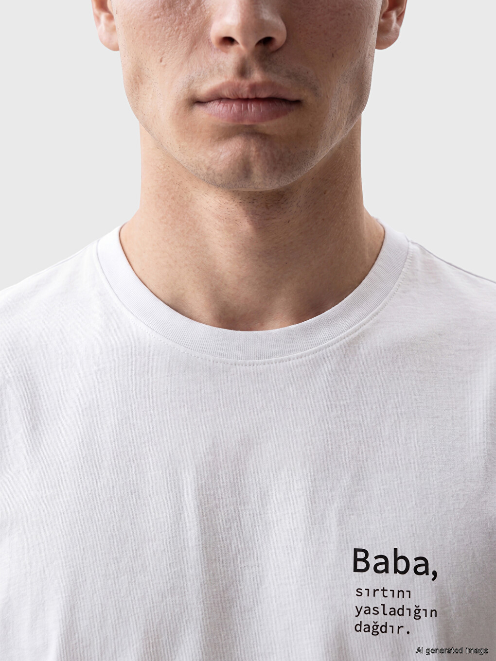 Crew Neck Slogan Printed Men's T-Shirt-2