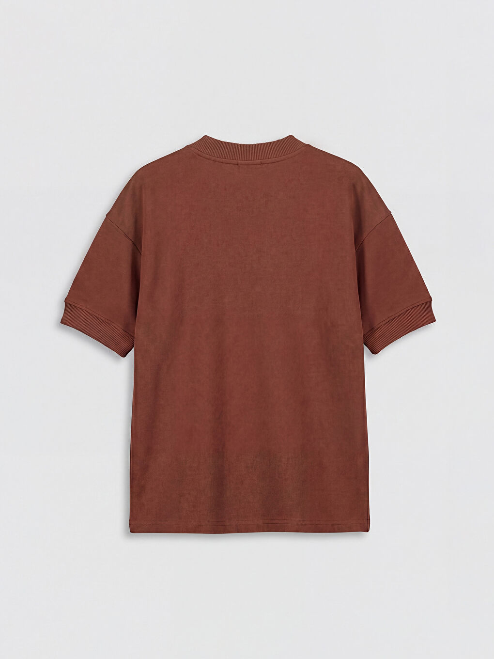 Kahverengi Bisiklet Yaka Erkek Çocuk Tişört-1