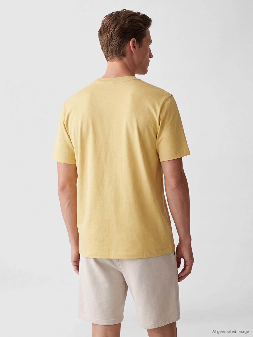 Crew Neck 100% Cotton Men's T-Shirt-2