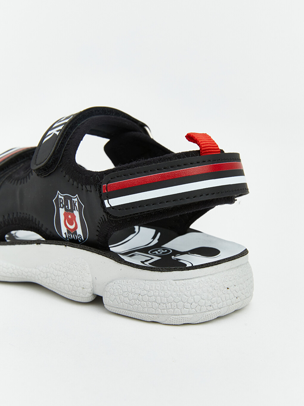 Siyah Beşiktaş Baskılı Erkek Çocuk Sandalet-1