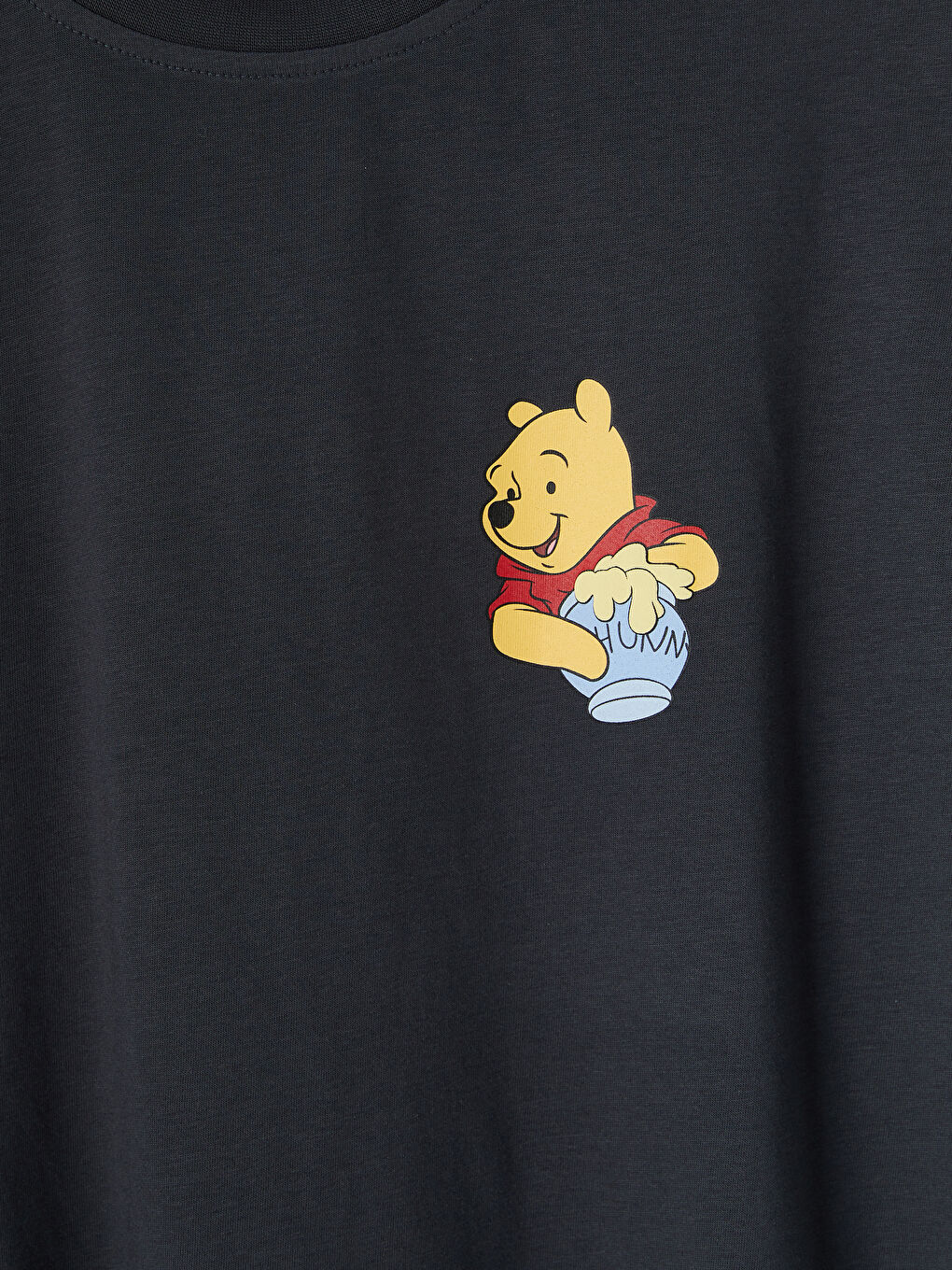 Antrasit Winnie the Pooh Baskılı Kadın Tişört-2
