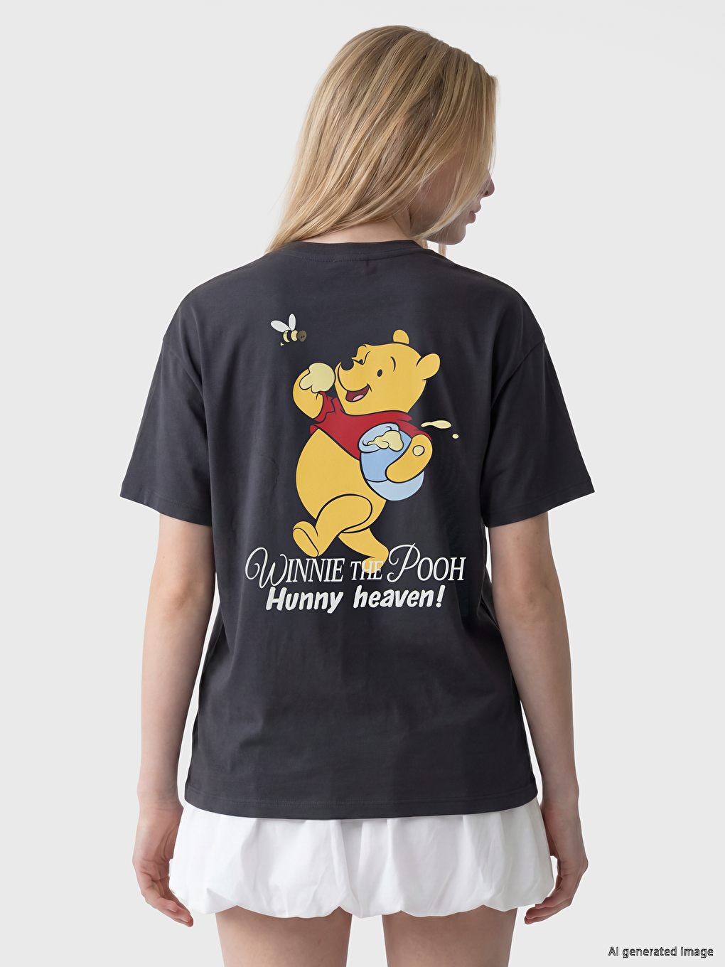 Winnie the Pooh Printed Women's T-Shirt-3