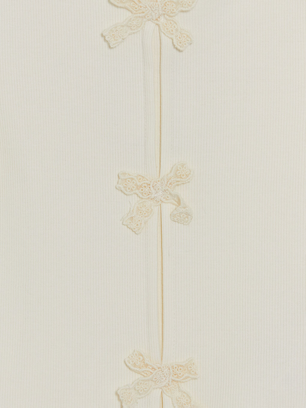 Ekru Bisiklet Yaka Fiyonk Detaylı Kız Çocuk Bluz-2