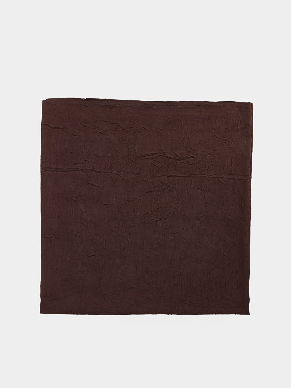 Kahverengi Kendinden Desenli Kadın Şal-1