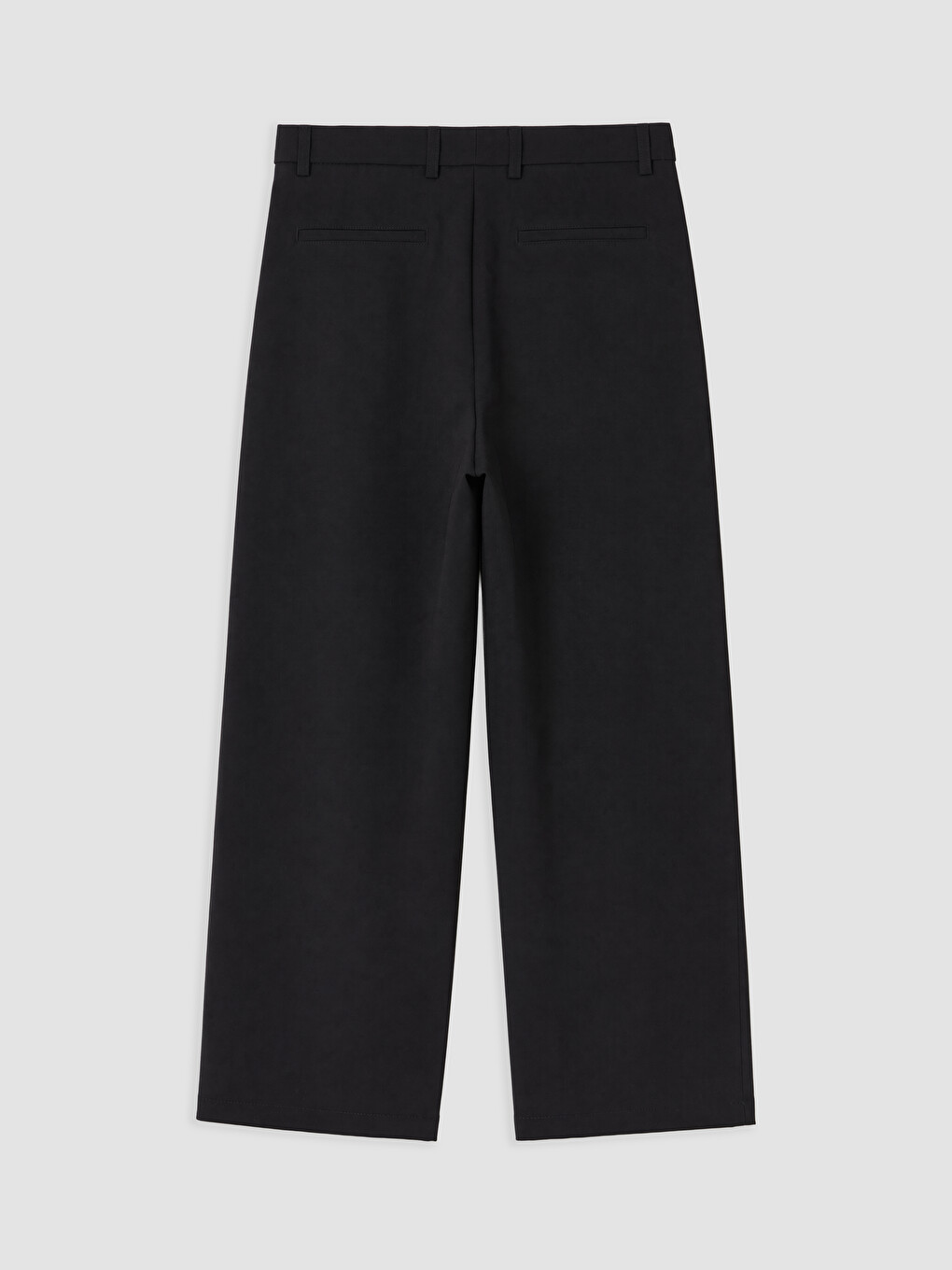 Siyah Relax Fit Pileli Erkek Pantolon-5