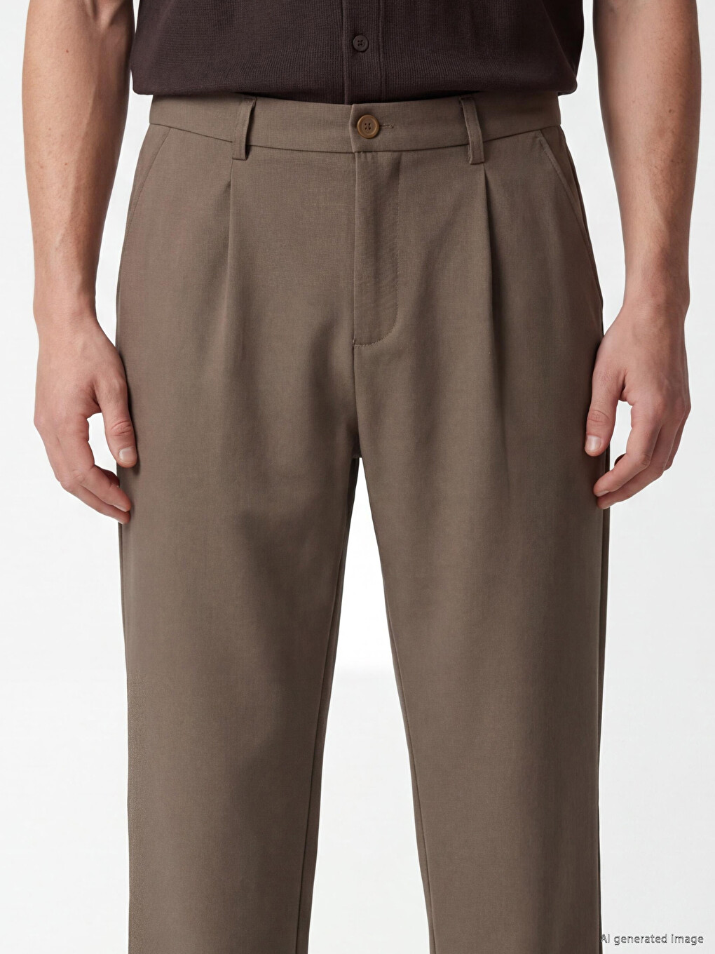 Relax Fit Pleated Men's Trousers-2