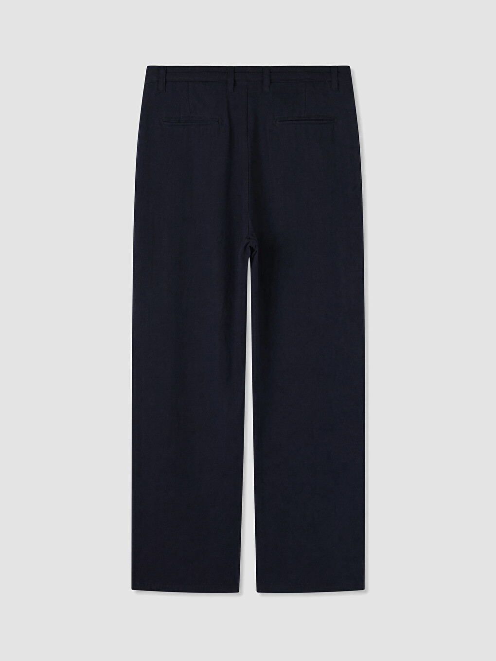 Lacivert Regular Fit Keten Karışımlı Erkek Pantolon-2