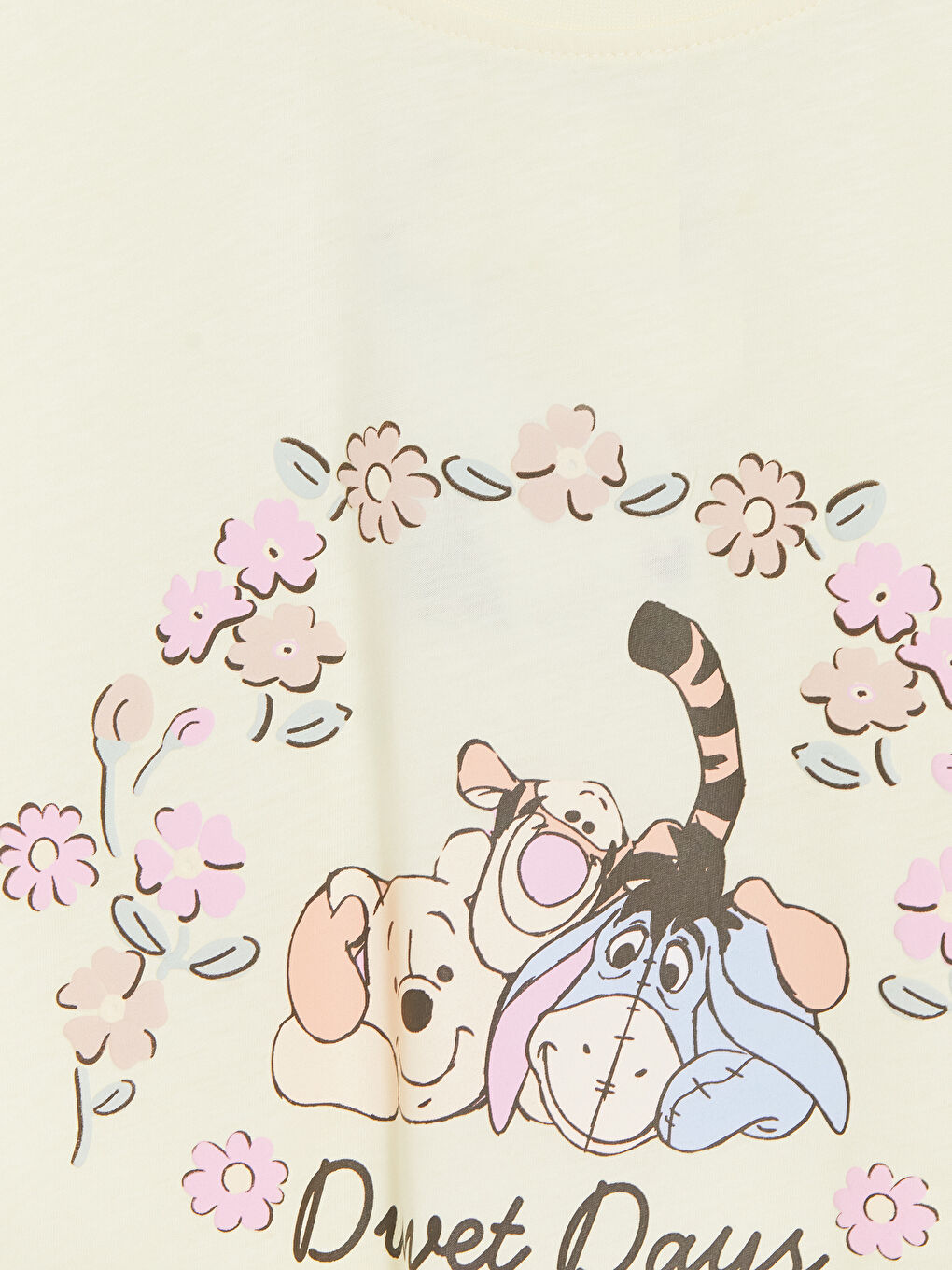 Sarı Winnie the Pooh Baskılı Kadın Tişört-2