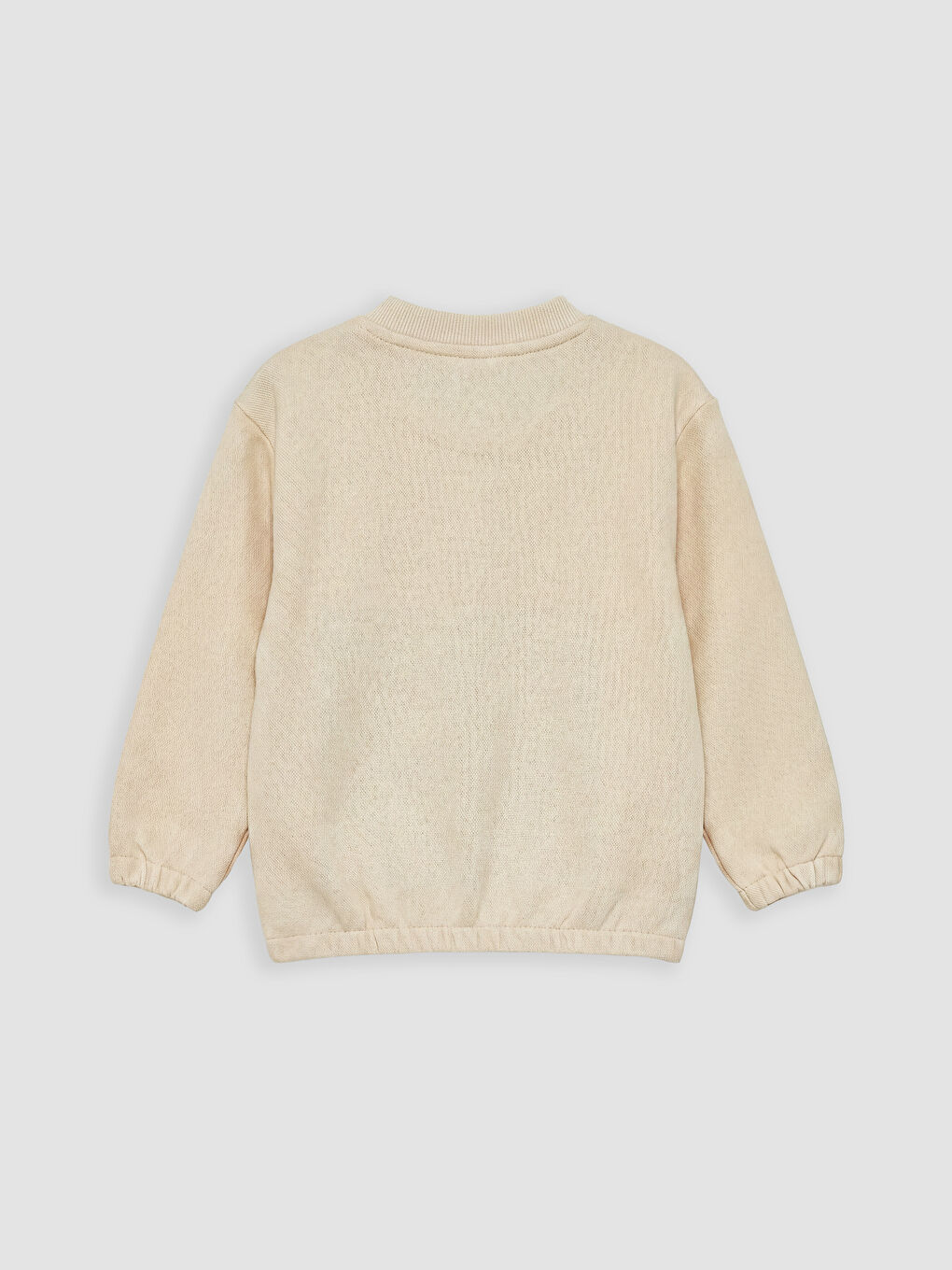 Bej Erkek Bebek Fermuarlı Sweatshirt-2