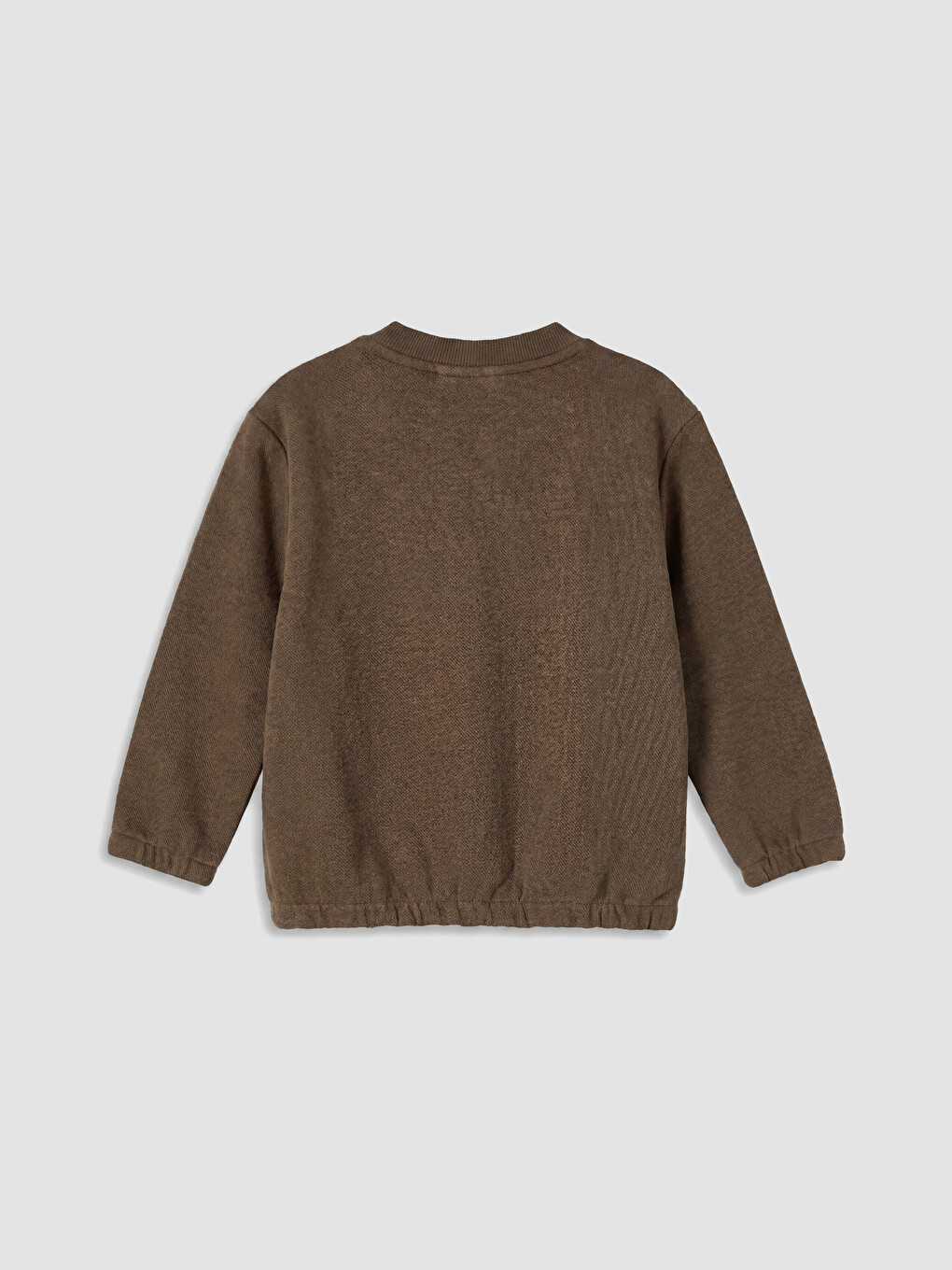 Kahverengi Erkek Bebek Fermuarlı Sweatshirt-2