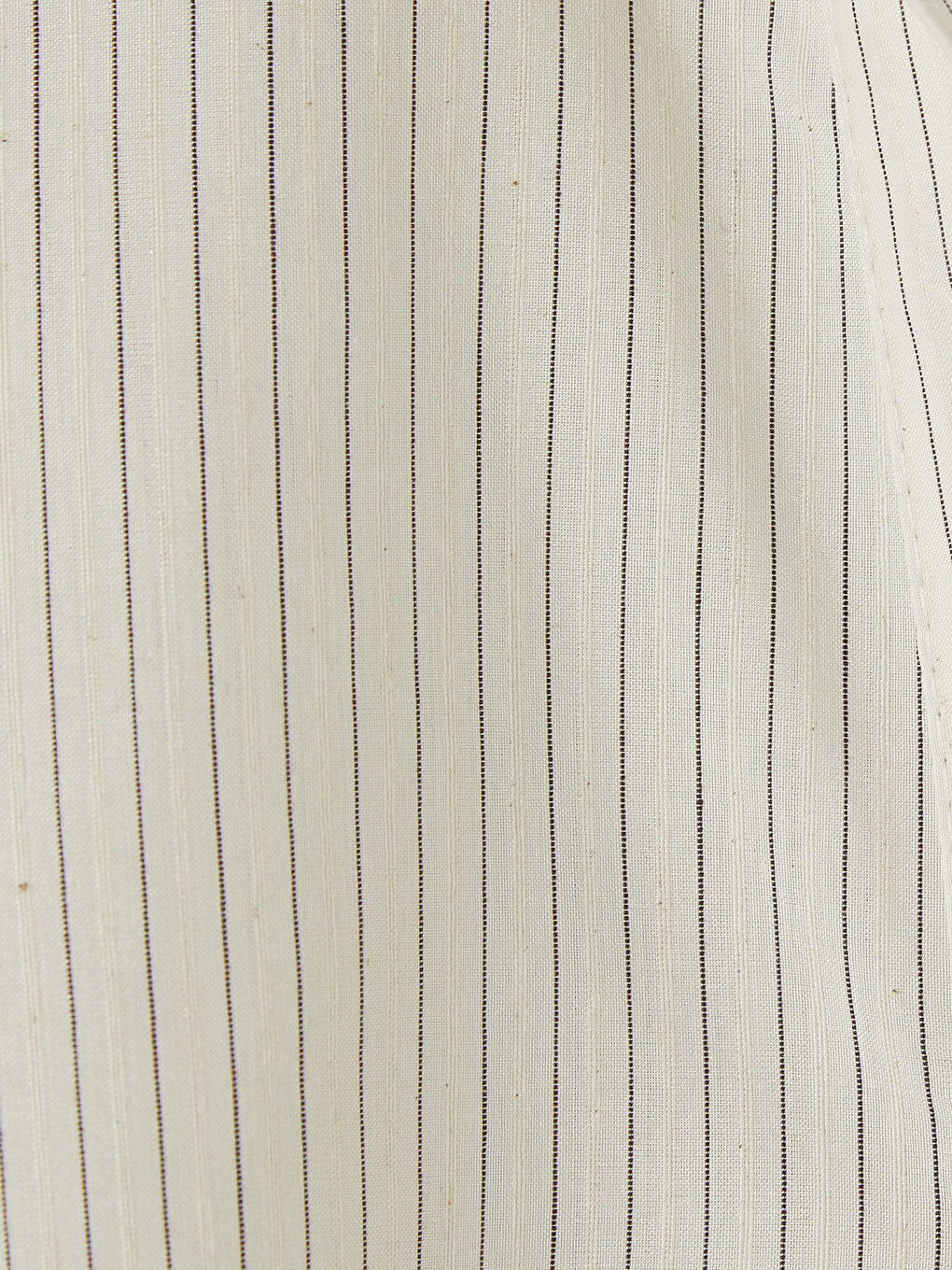 Ekru Çizgili Kadın Gömlek-2