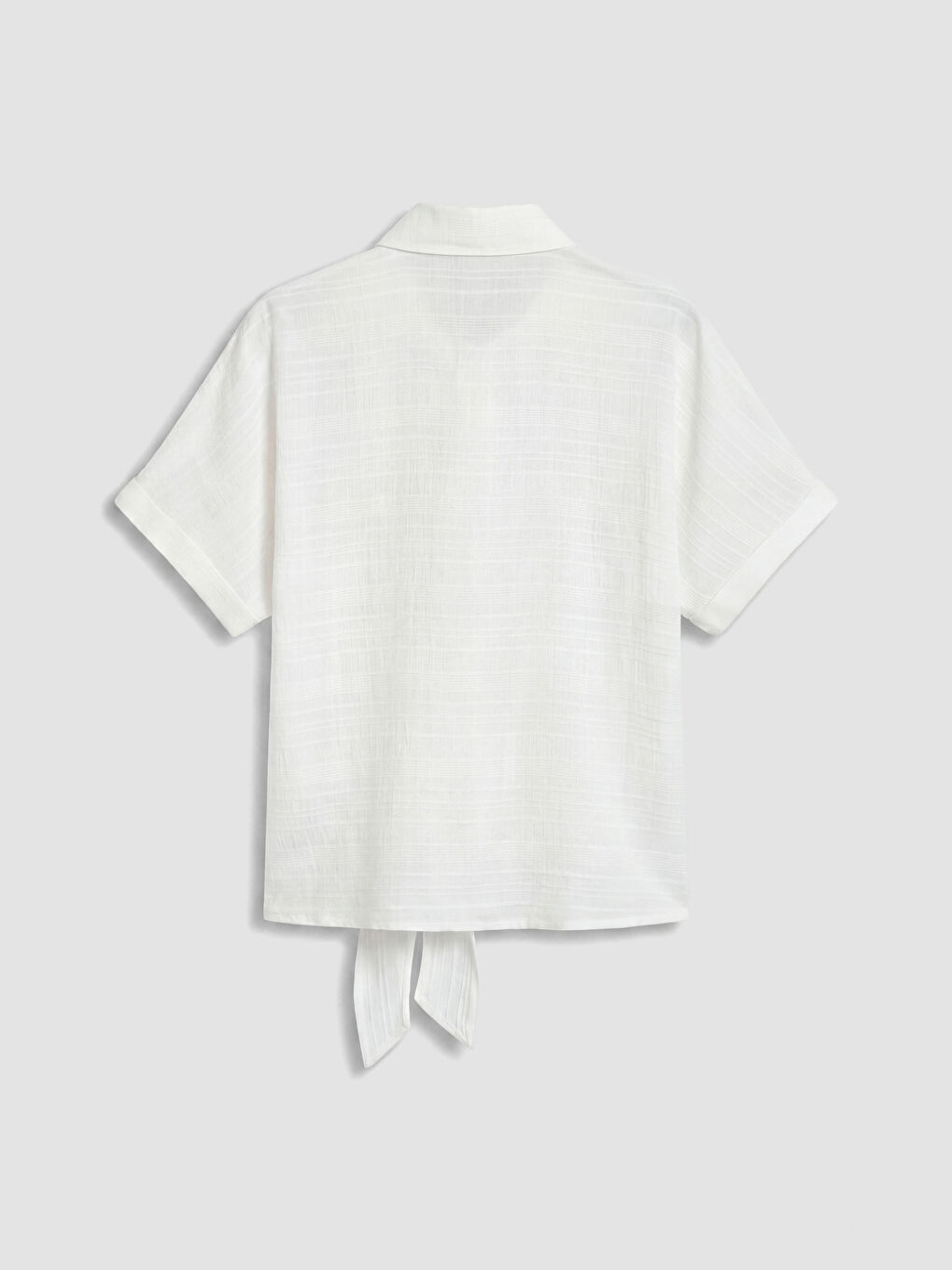 Striped Tie-Waist Women's Shirt-6