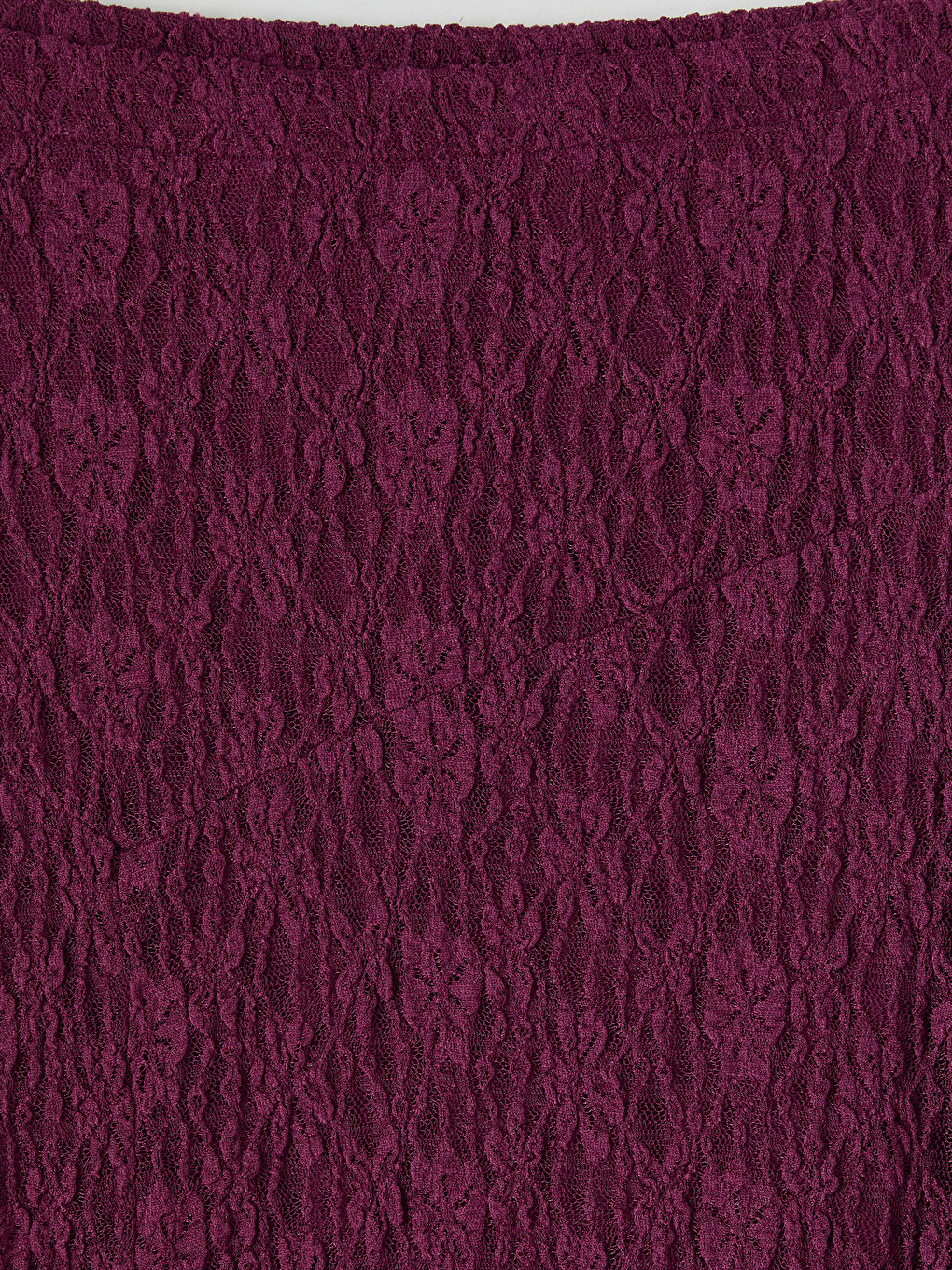 Bordo Dantel Detaylı A Kesim Etek-2
