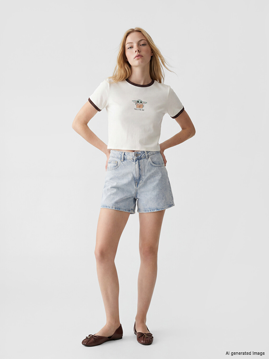 The Mandalorian Printed Women's Crop-1